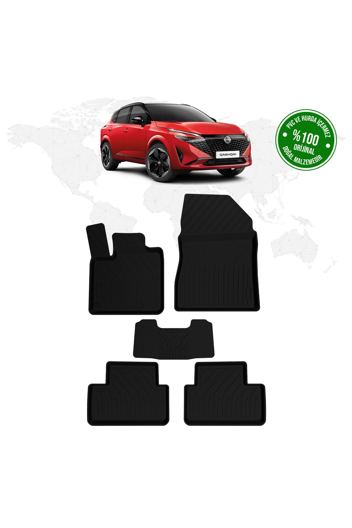 FA OTOMOTİV Nissan Qashqai E-Power (Hybrid) 4D Havuzlu Paspas 2021 Model ve Sonrası