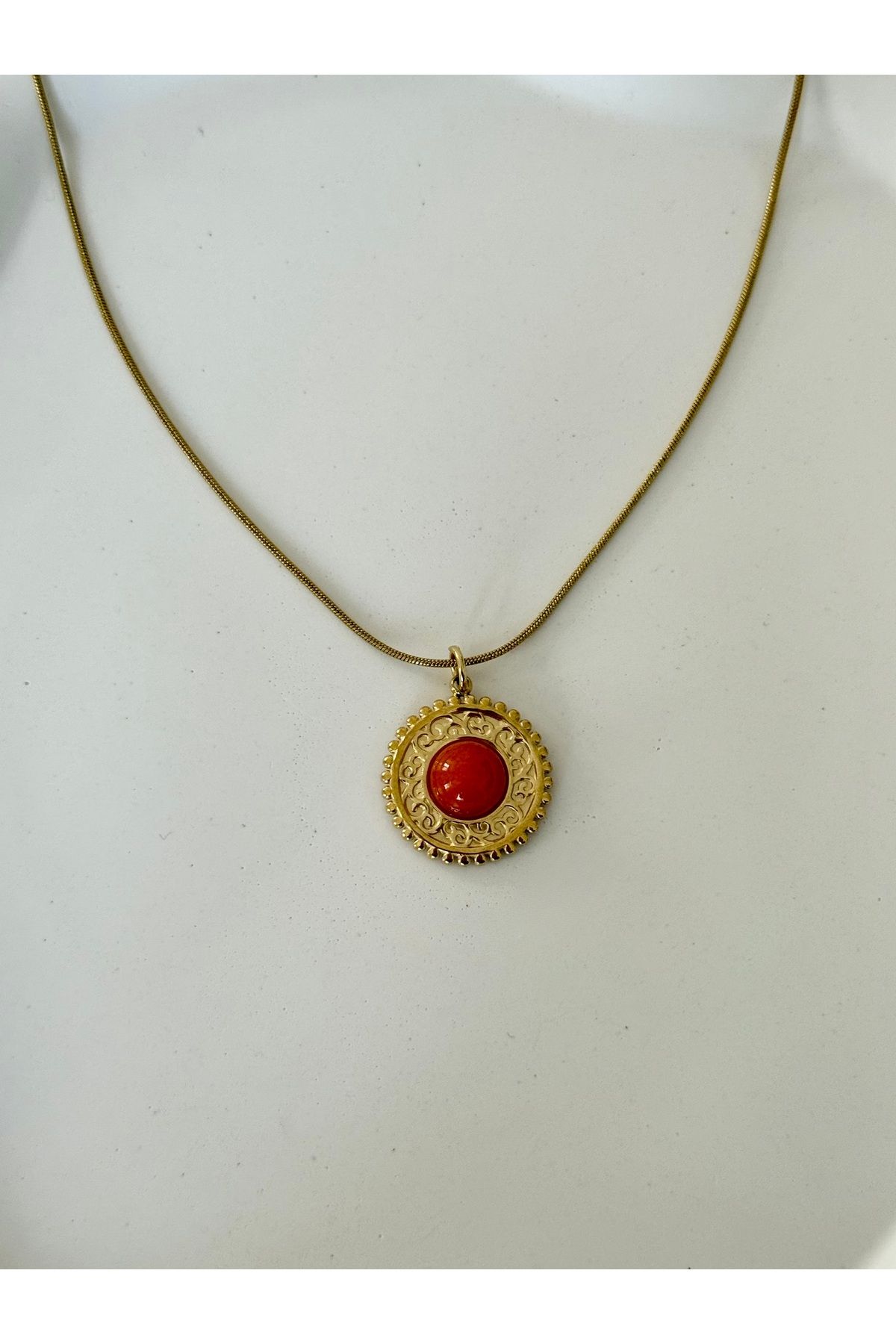 2602atelier Mars Antik Çelik Kolye