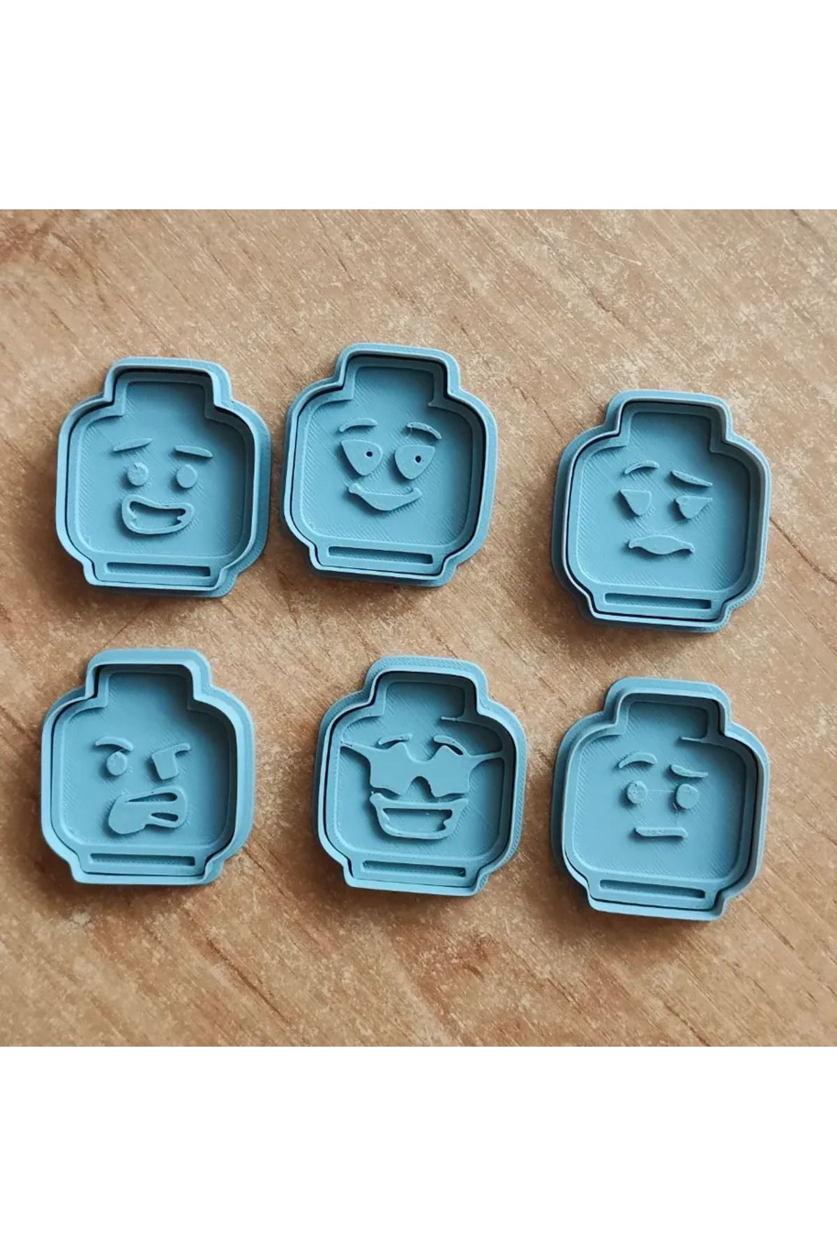 Mizaku Lego Temalı Emoji Kurabiye Kalıbı 9'lu Set Kalıp ve Kesiciler