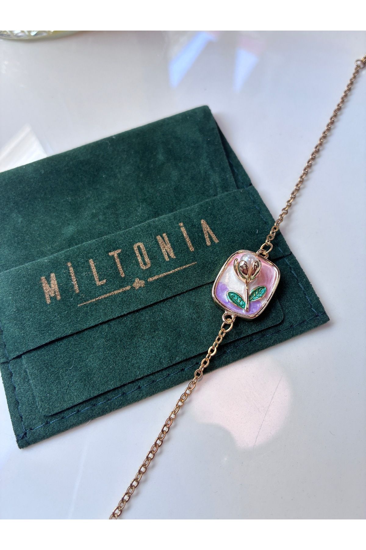 Miltonia Çiçek Çelik Halhal