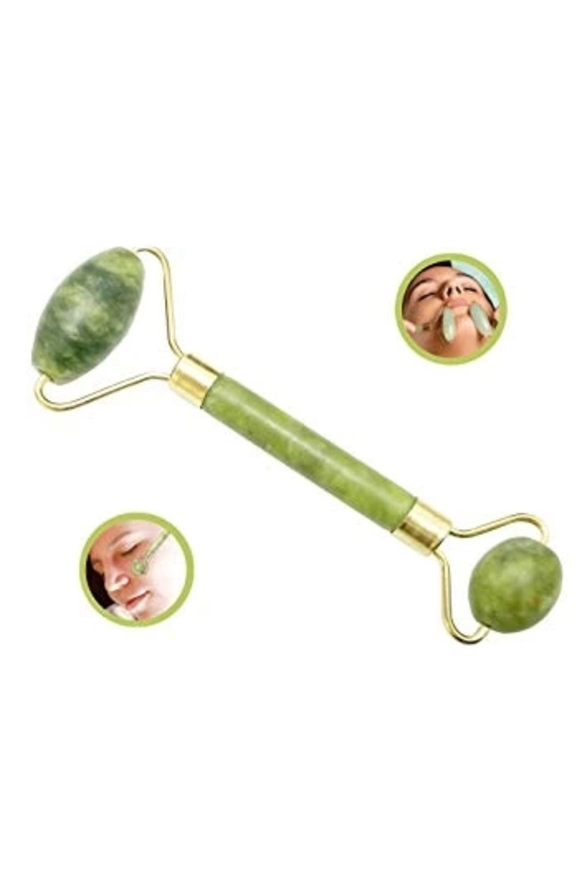 shop Jade Roler 2'li Yeşim Taşı Yüz Masaj Aleti
