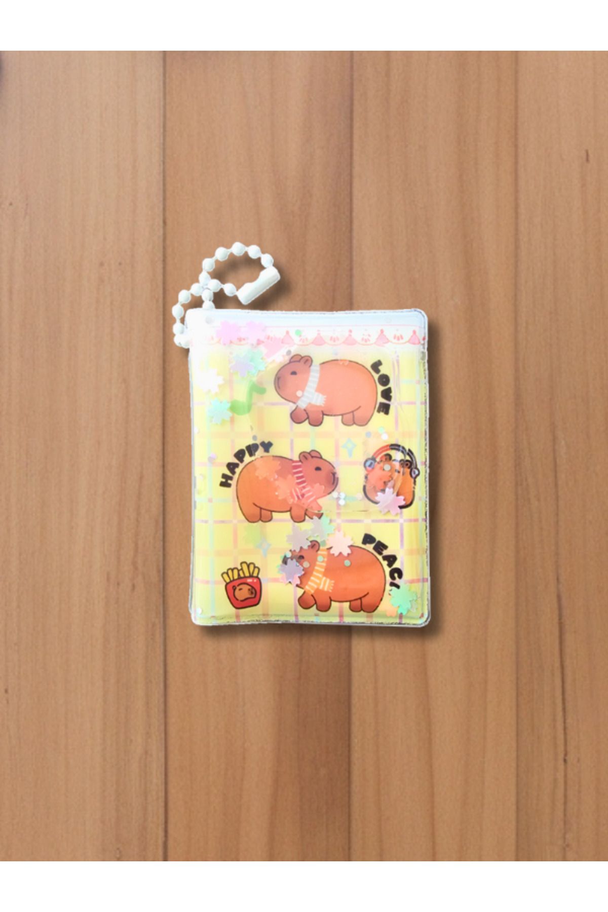 Çınar Kapibara Sulu Simli Mini Defter 4,5 cm x 5,5 cm Capybara (1 Adet)