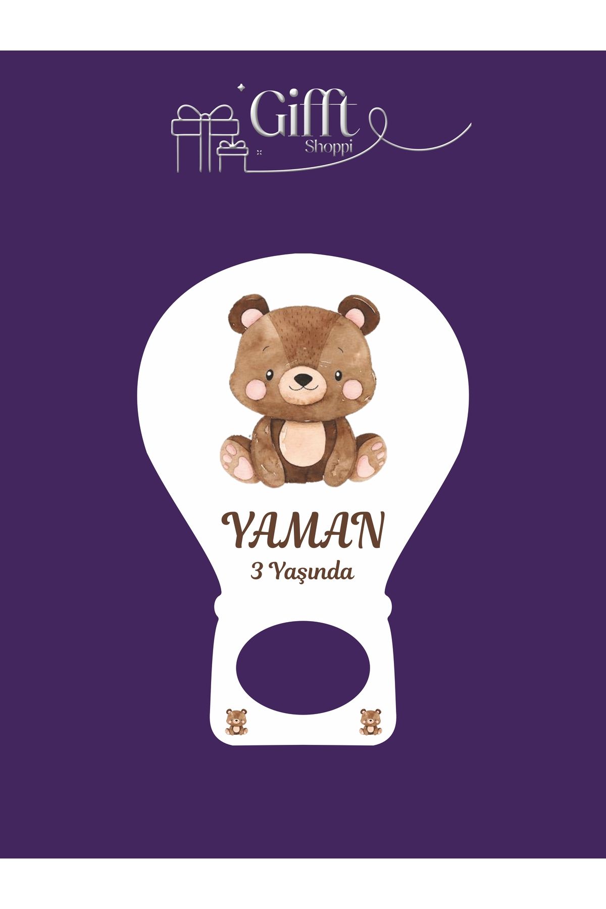 giftshoppi Ayıcıklı Balon açacak yenidoğan doğum günü magnet hediyelikleri 10 adet