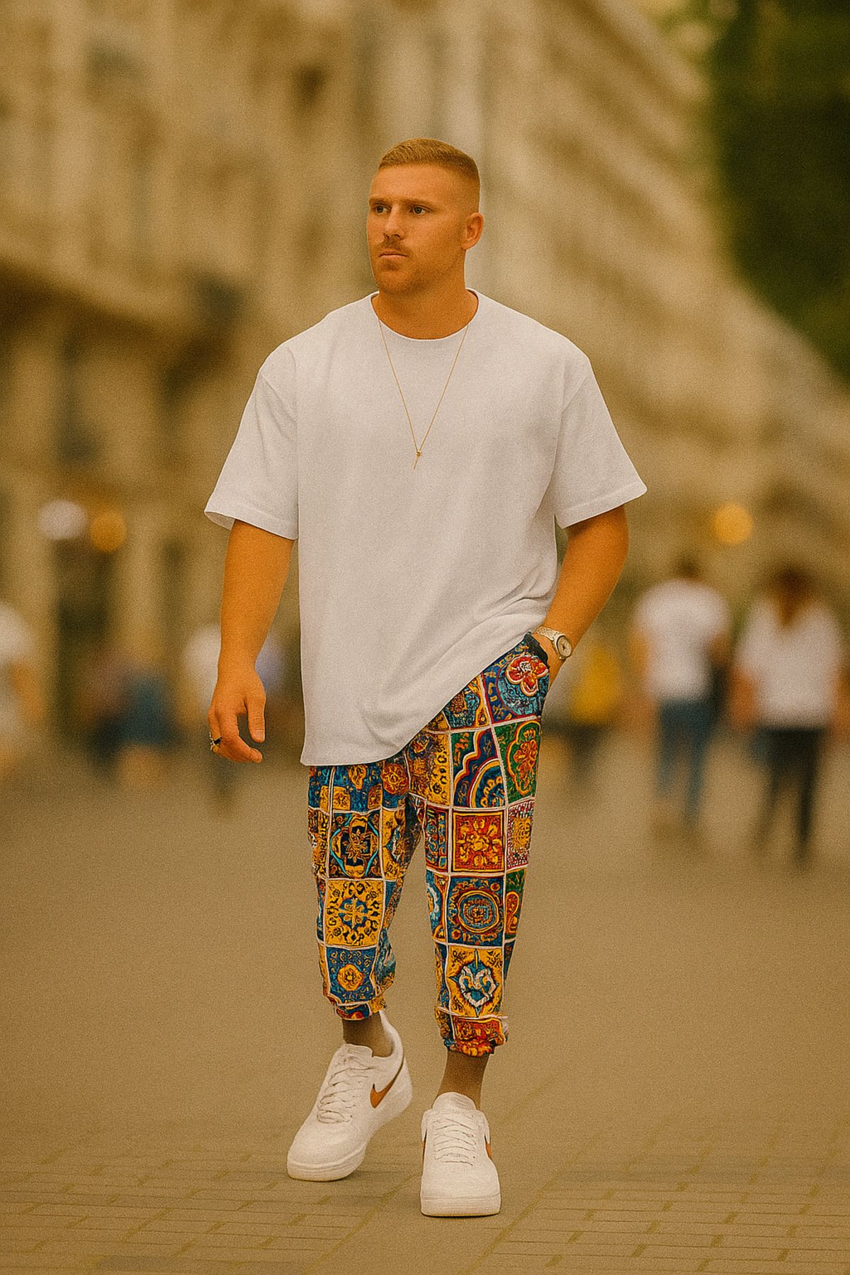 SUPERBLUE Erkek Beli Lastikli Yazlık Jogger Şalvar Pantolon