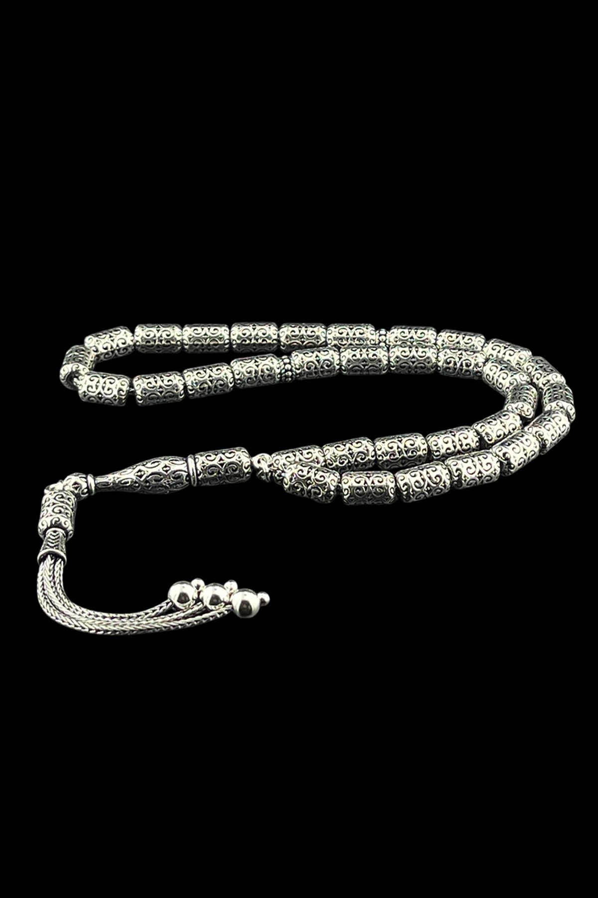 Duende Silver 925 Ayar Gümüş Kapsül Kesim Fizyon Tesbih Model