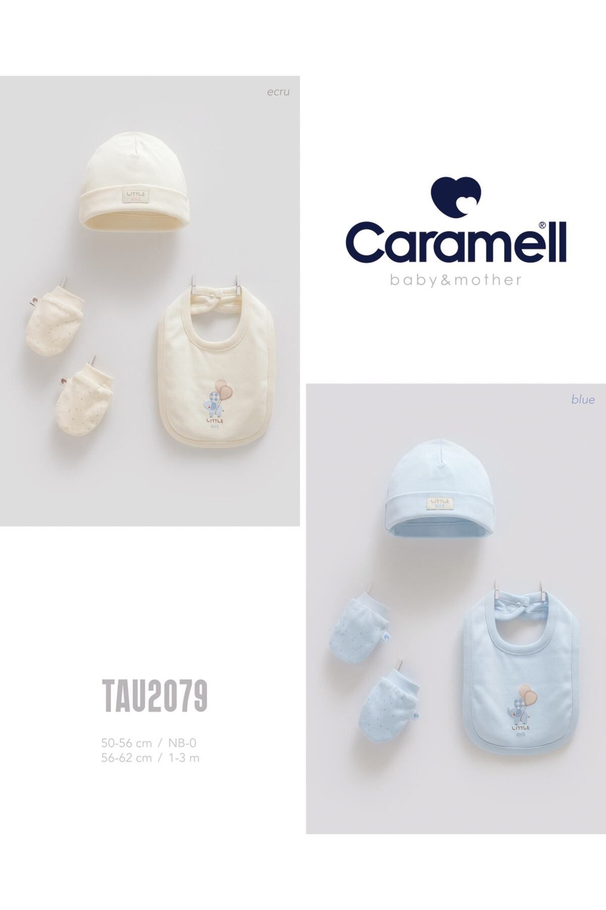 Caramell My Baby Kumsal 4lü Takım Aksesuar Eldiven Önlük Bere Soft Color 2079