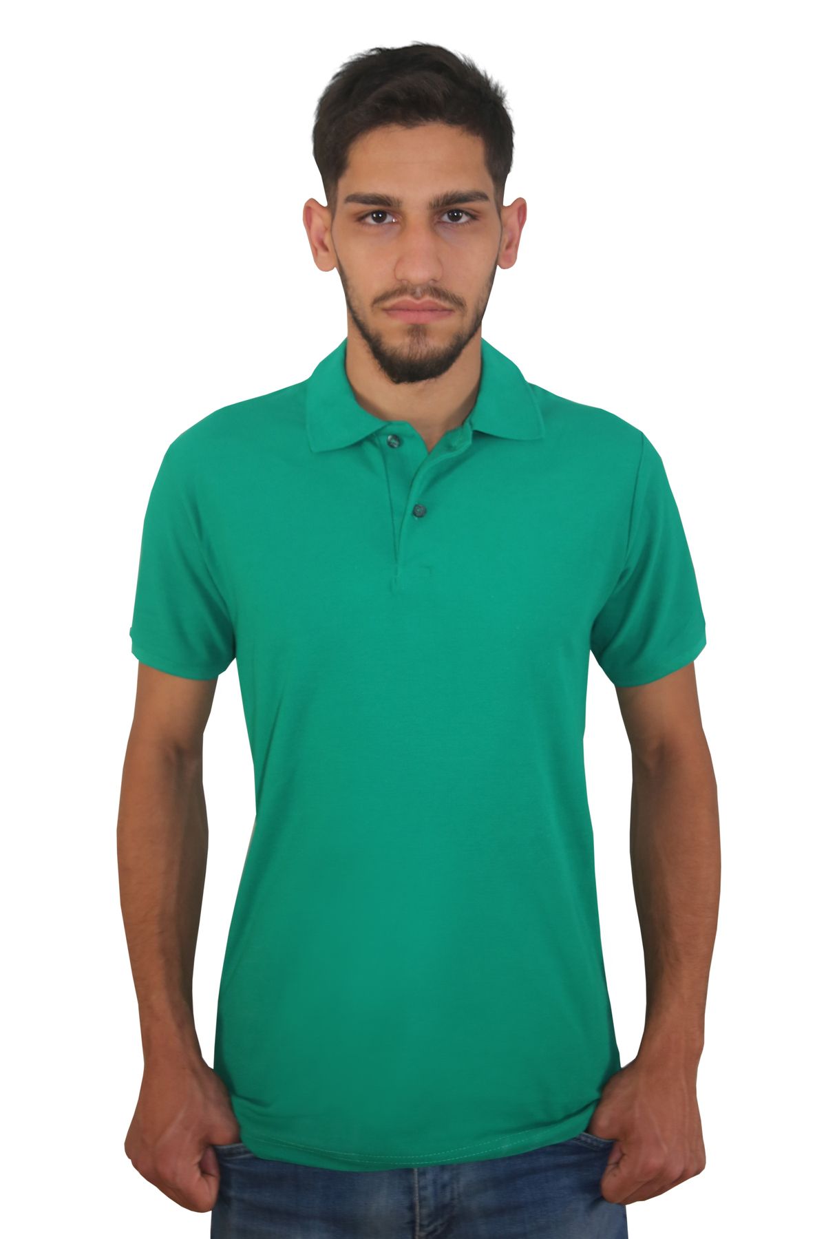 Devrim Wear Erkek Polo Yaka Penye %100 Pamuklu Düğmeli T-Shirt