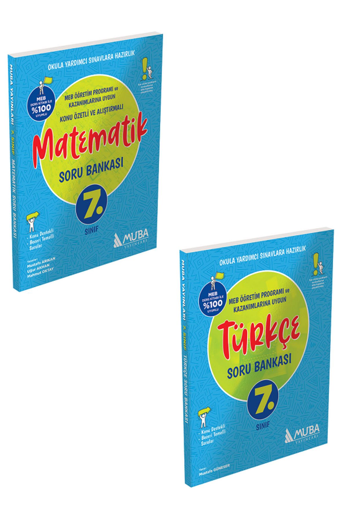 Evrensel İletişim Yayınları 7.Sınıf Muba Matematik + Türkçe Soru Bankası / Konu Destekli Beceri Temelli / 2 KİTAP