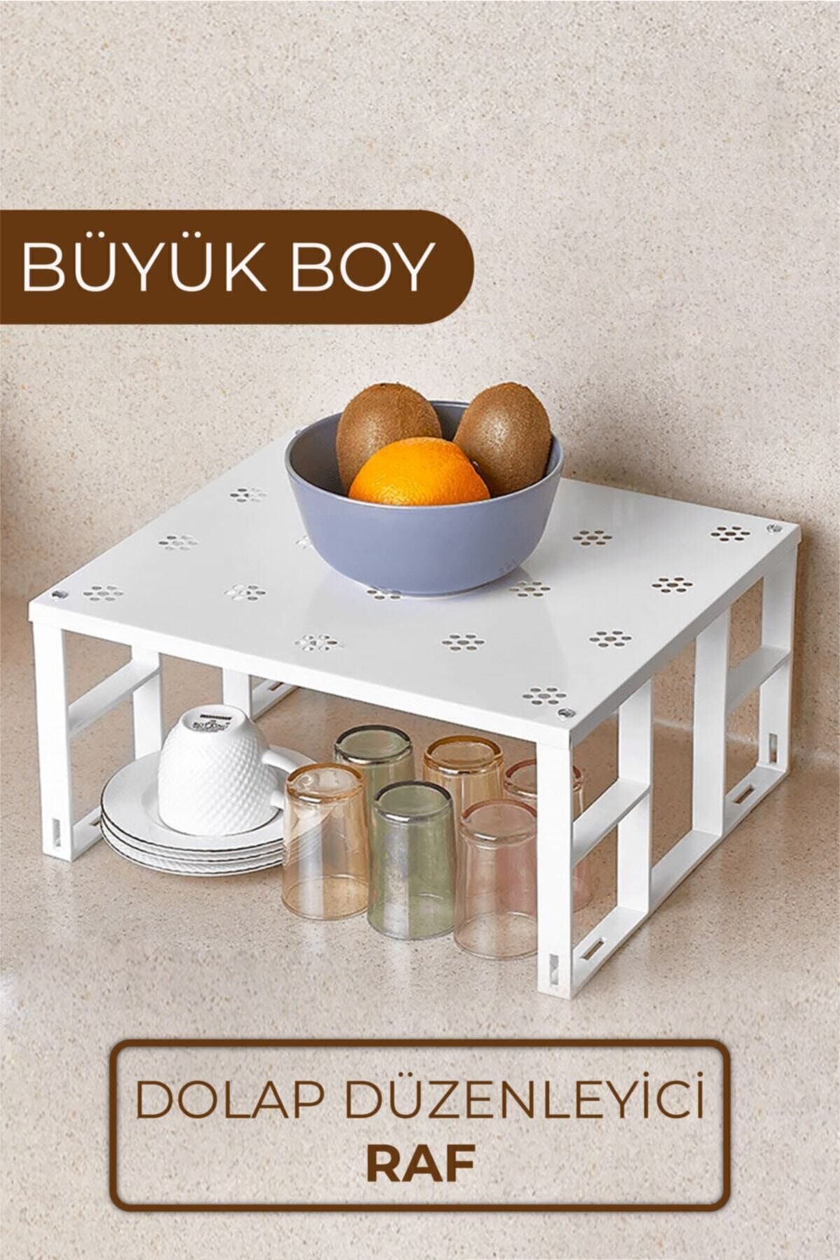 teknotrust Büyük Boy Metal Dolap İçi Raf Düzenleyici, Şık ve Pratik Saklama Çözümü