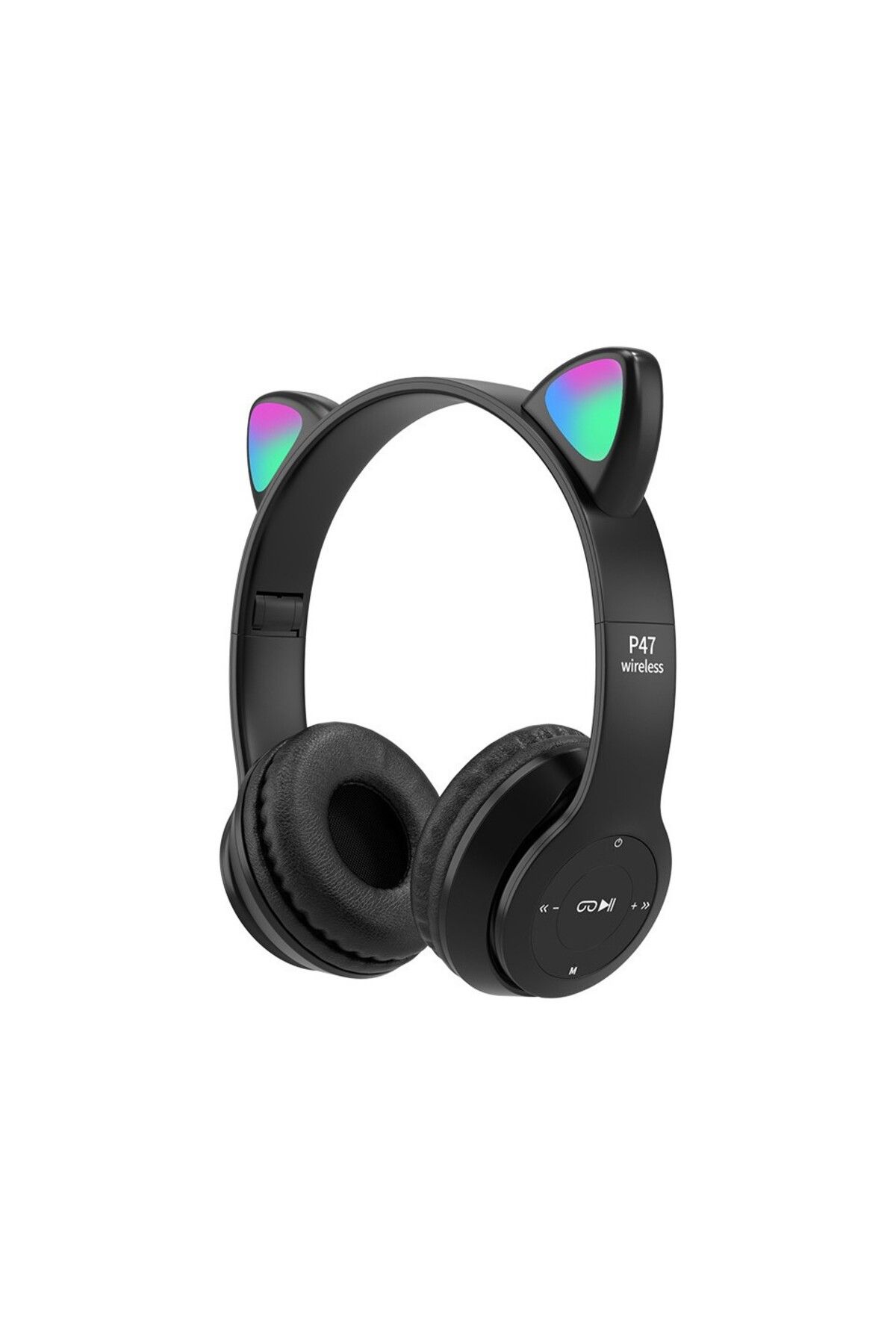 Lezzethane Kedi Kulak Parlayan Bluetooth Kulaklık P47M Karikatür Kablosuz Oyun Kulaklık