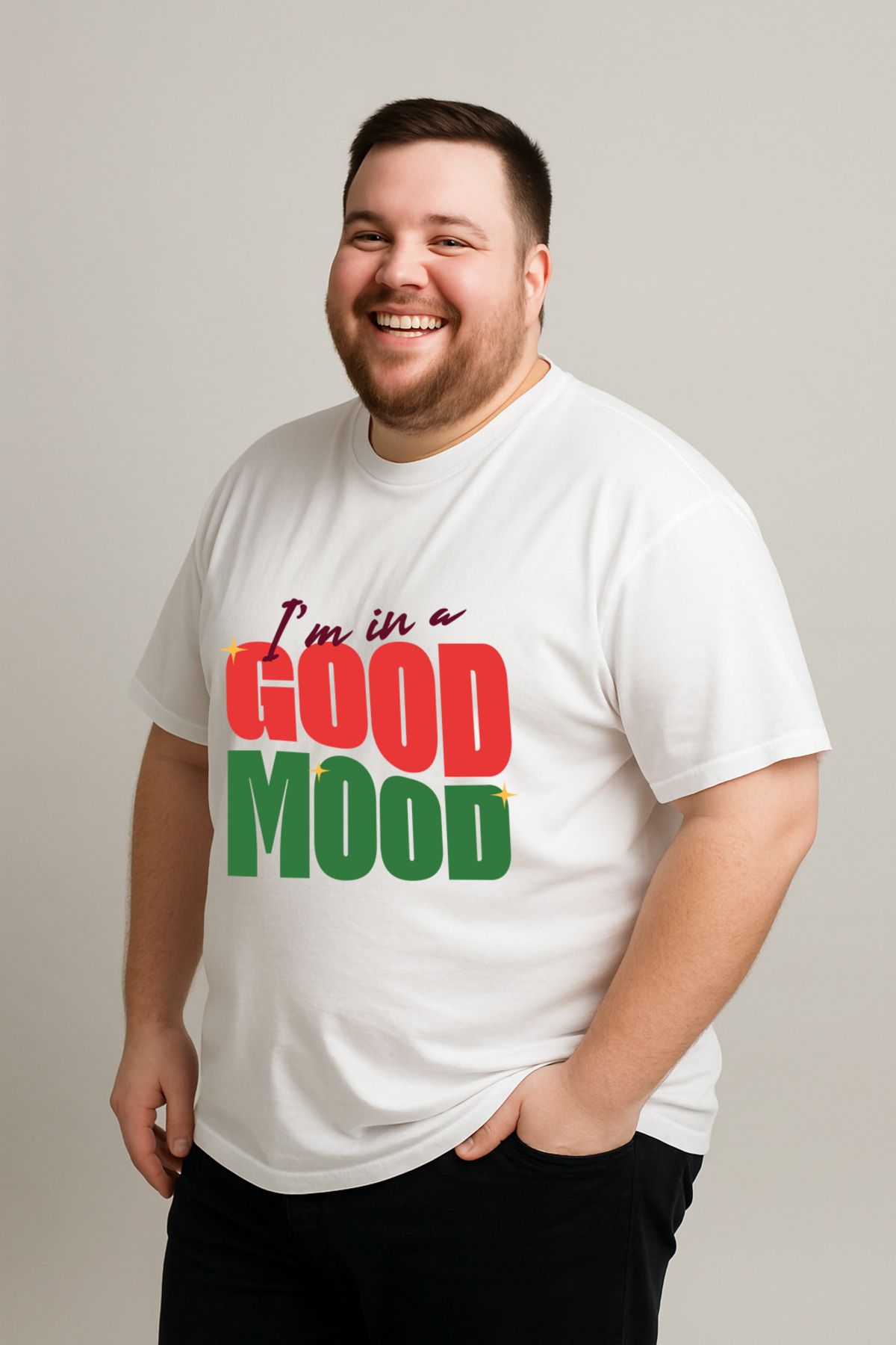 DogFish Beyaz GoodMoodTShirt Baskılı Tişört Tarzın Tamamlayıcısı