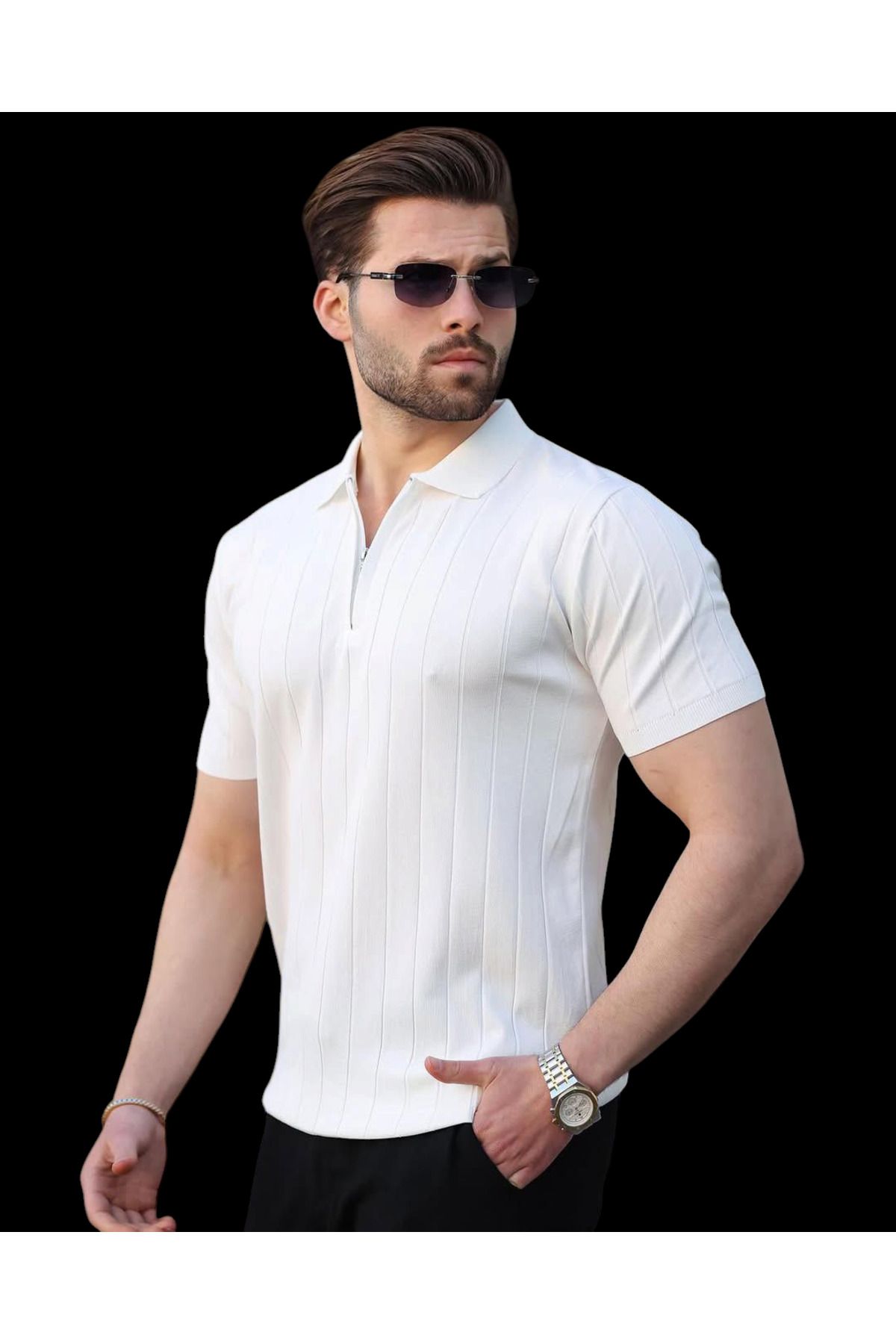 Turkuaz OB Polo Yaka Triko T-Shirt
