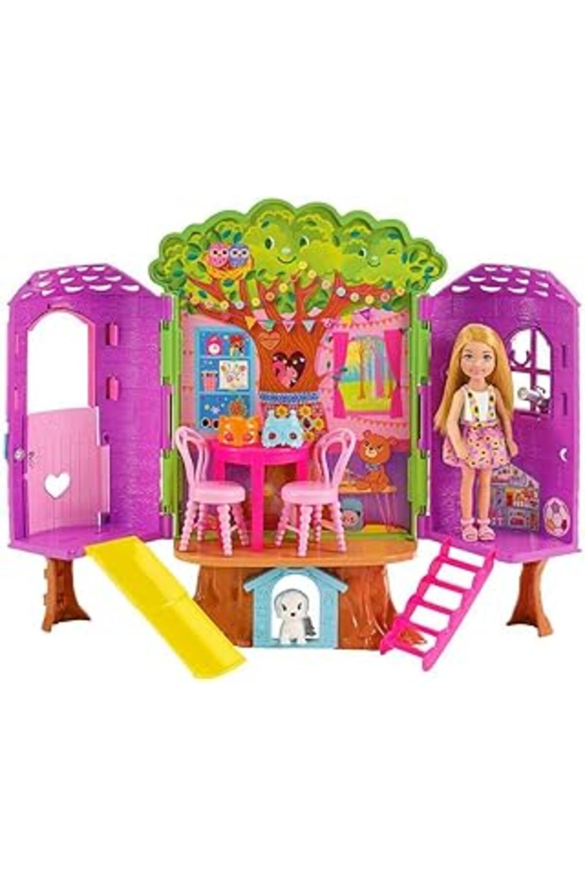 Karachil Barbie Chelsea'Nin Ağaç Evi Barbie Chelsea'Nin Ağaç Evi Ve Köpeği Hpl70