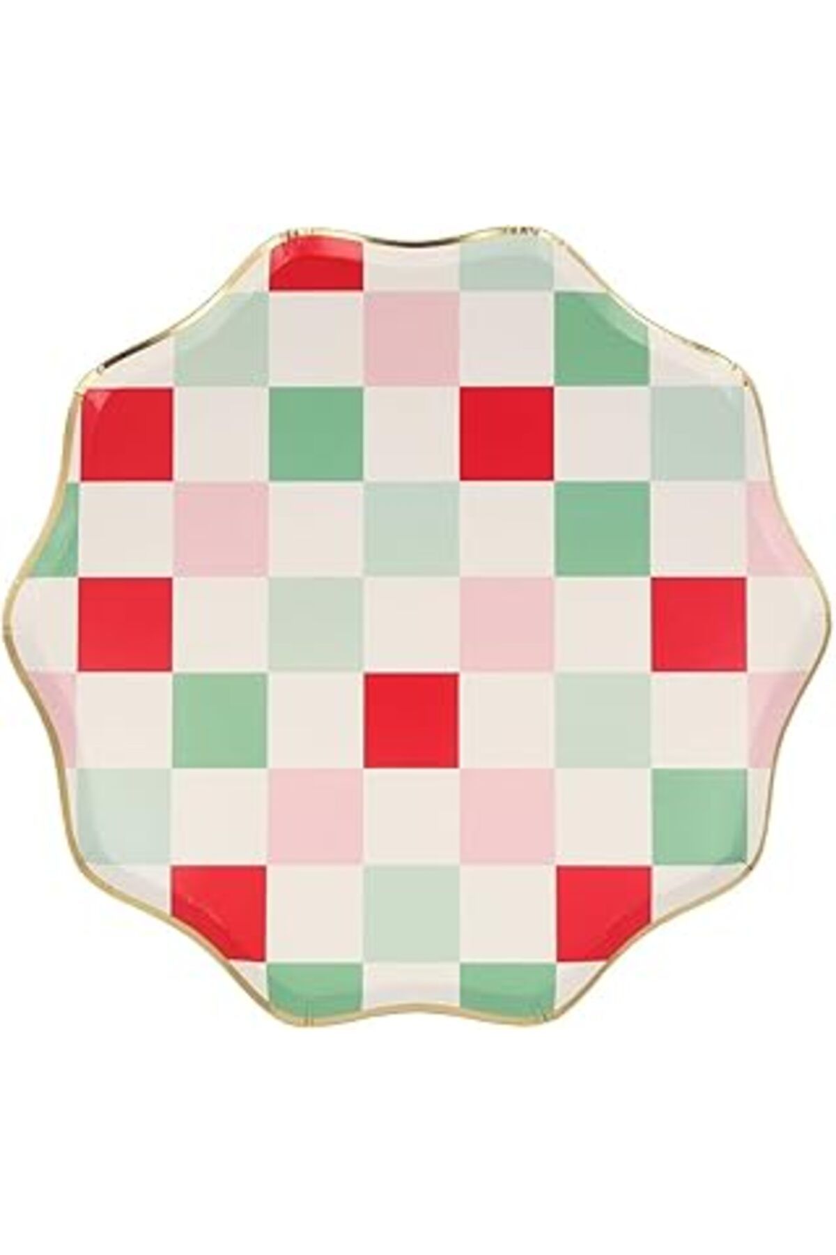Karachil Meri Meri - Multi Check Dinner Plates - Kareli Tabaklar (L) (8'Li)