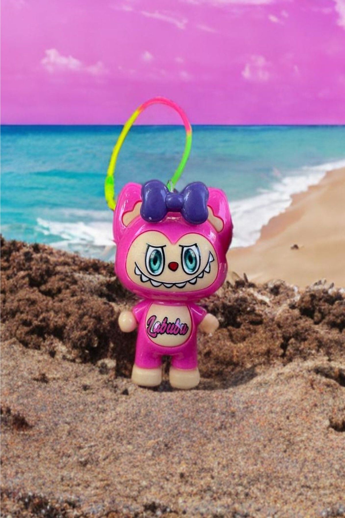 Hyd Oyuncak Mini Boy 9 Cm Labubu Have A Seat, Exciting Macaron The Monsters, Biginto Energy Labubu