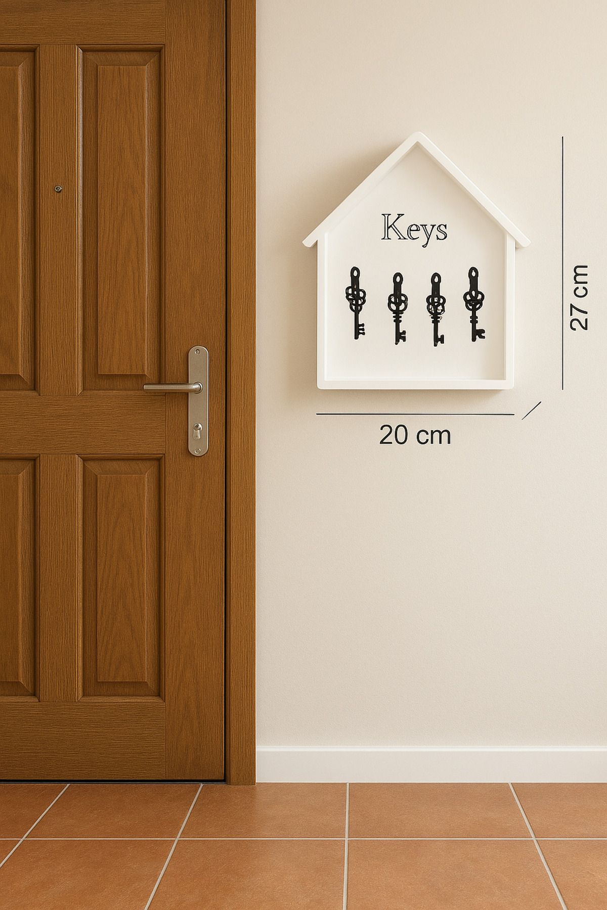 Roslyn Home Anahtar Askılığı, Ev Tipi Kapı Yanı Anahtarlık, Anahtarlık Askısı, Anahtarlık, Dekoratif Anahtarlık