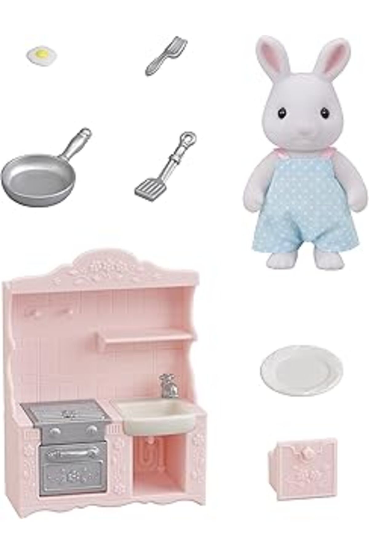Roses Store Sylvanian Families Epoch Kar Tavşanı Babanın Yemek Pişirme Seti, Oyuncak