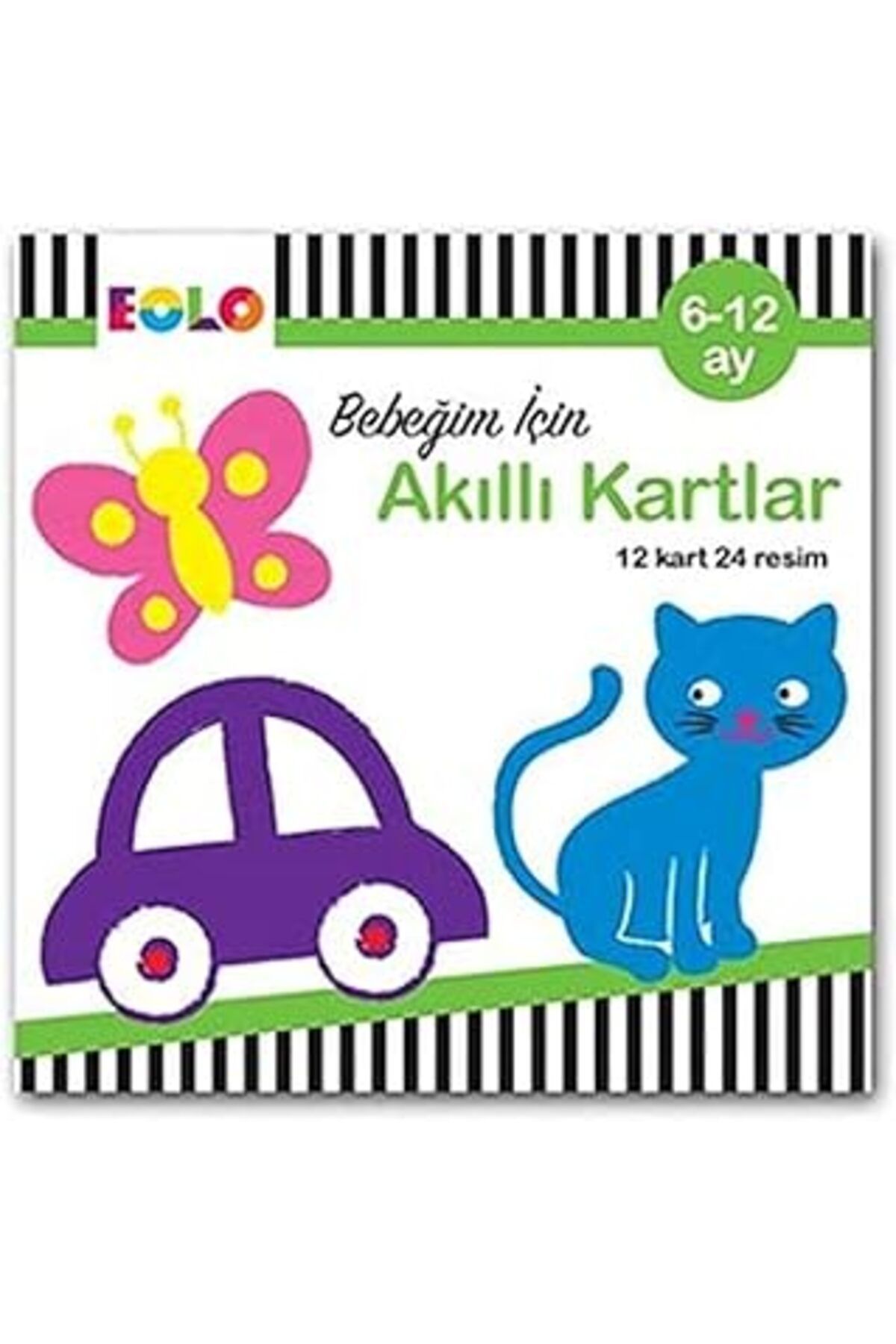 Mu Art Ahşap Bebeğim İçin Akıllı Kartlar (6-12 Ay): 12 Kart - 24 Resim