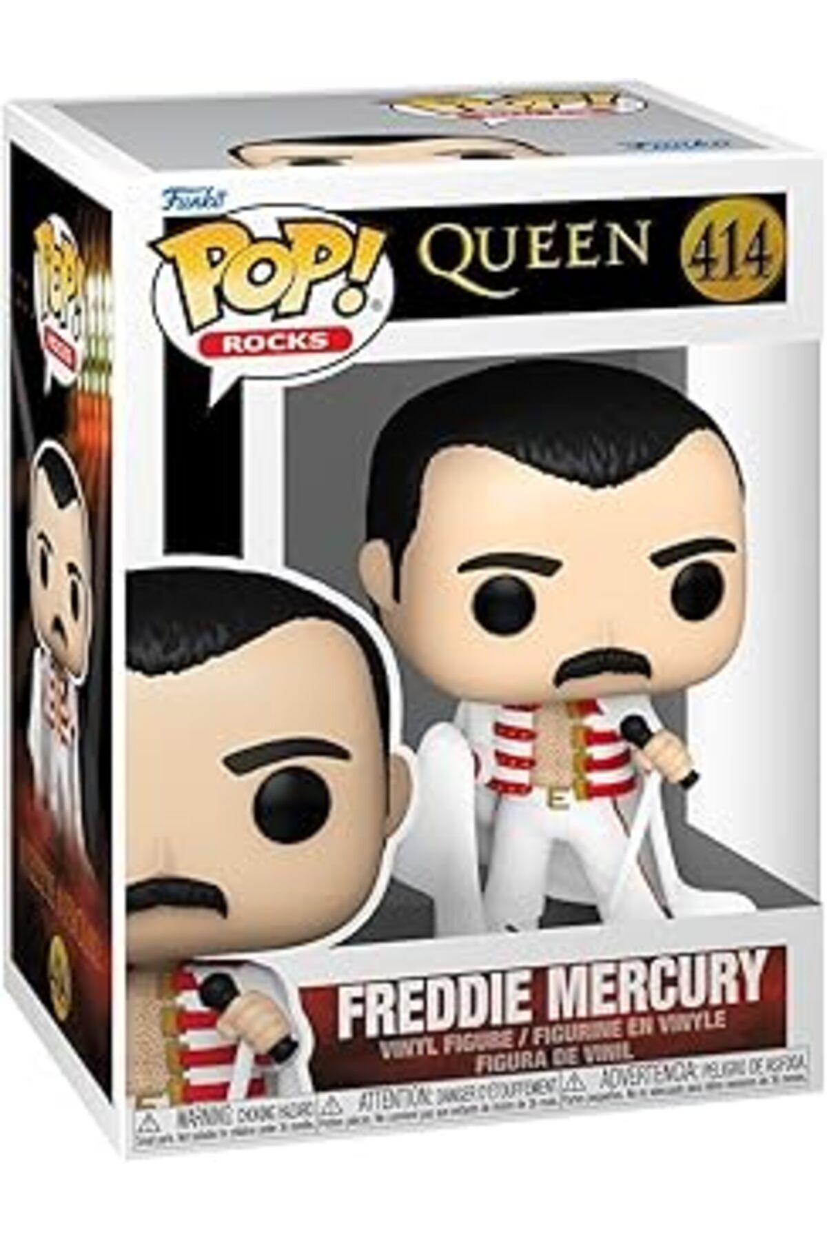 Qedii Nita Toys Funko Pop Rocks: Queen - Freddie Mercury (We Will Rock You Tour) Figür