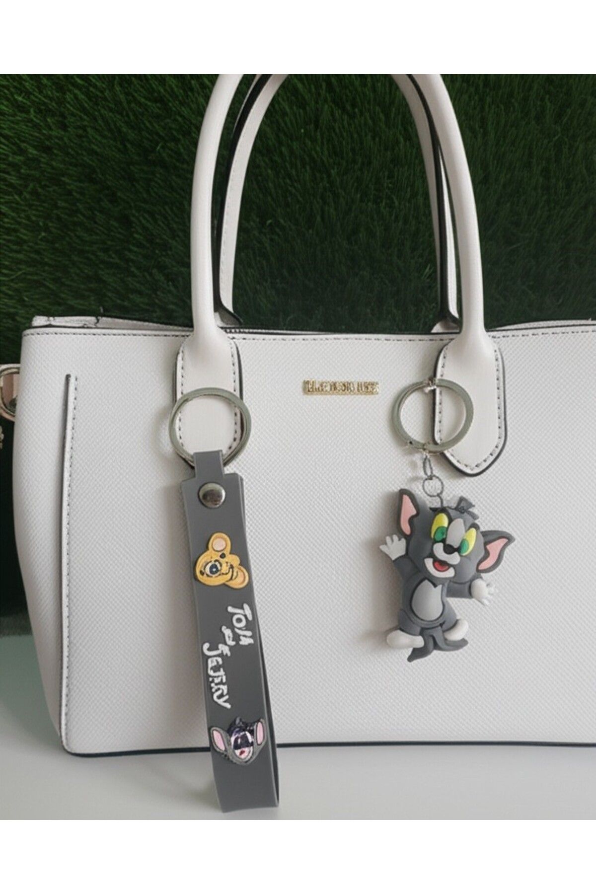 HISCOSMETIC Sevimli Kahramanlar Kedi Tom Ve Fare Jerry Silikon Anahtarlık Ve Çanta Aksesuarı