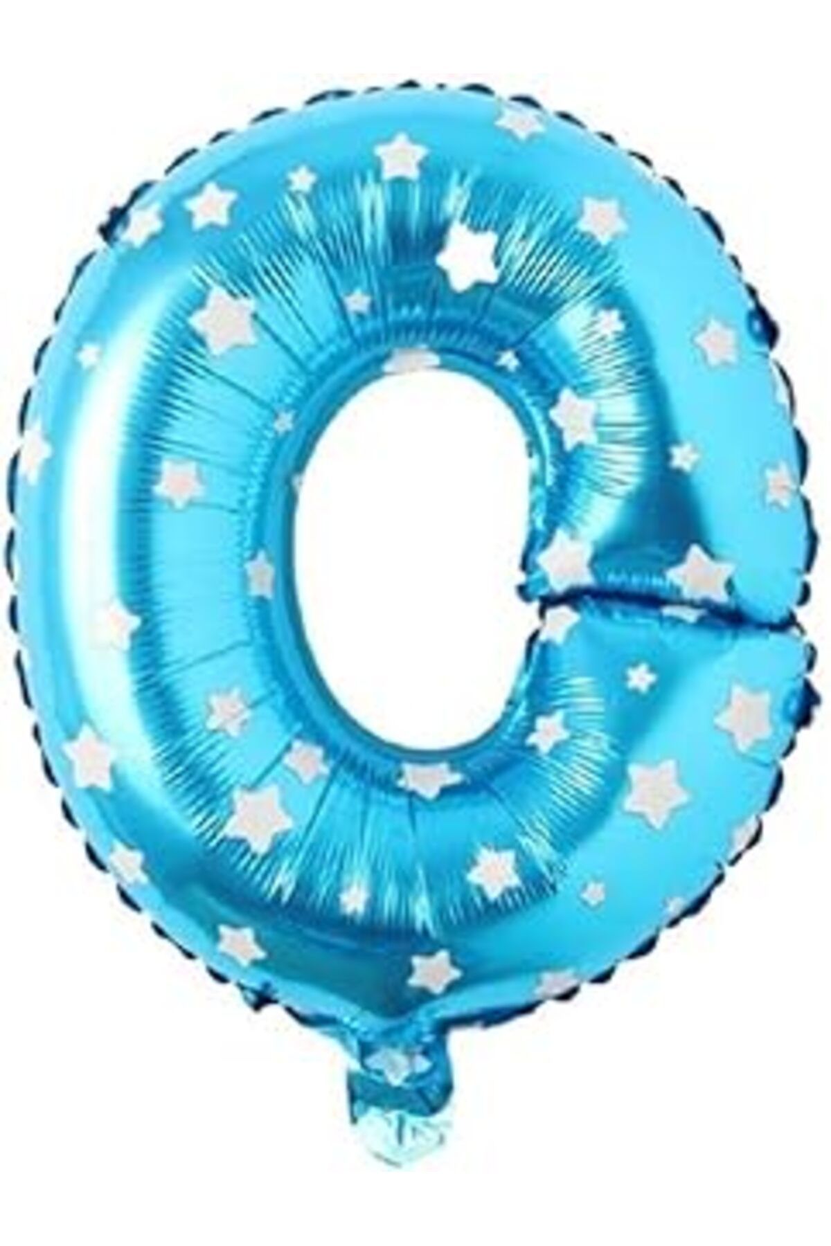 Karachil Parti Vitrini O Harfi 16 Inç Mavi Yıldızlı Renk Folyo Balon 36 Cm (MAVİ)