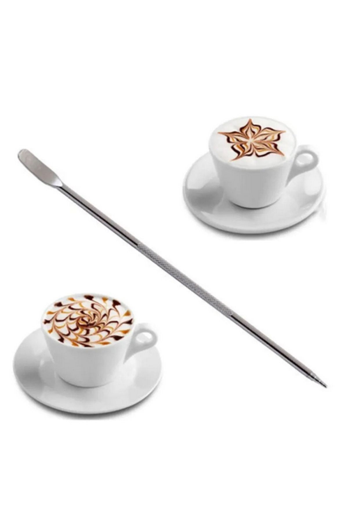 VODİNOX Latte Art Kalemi Çubuğu Latte Kahve Kalemi Barista Şekillendirme Cappuccino Latte Espresso Tasarım