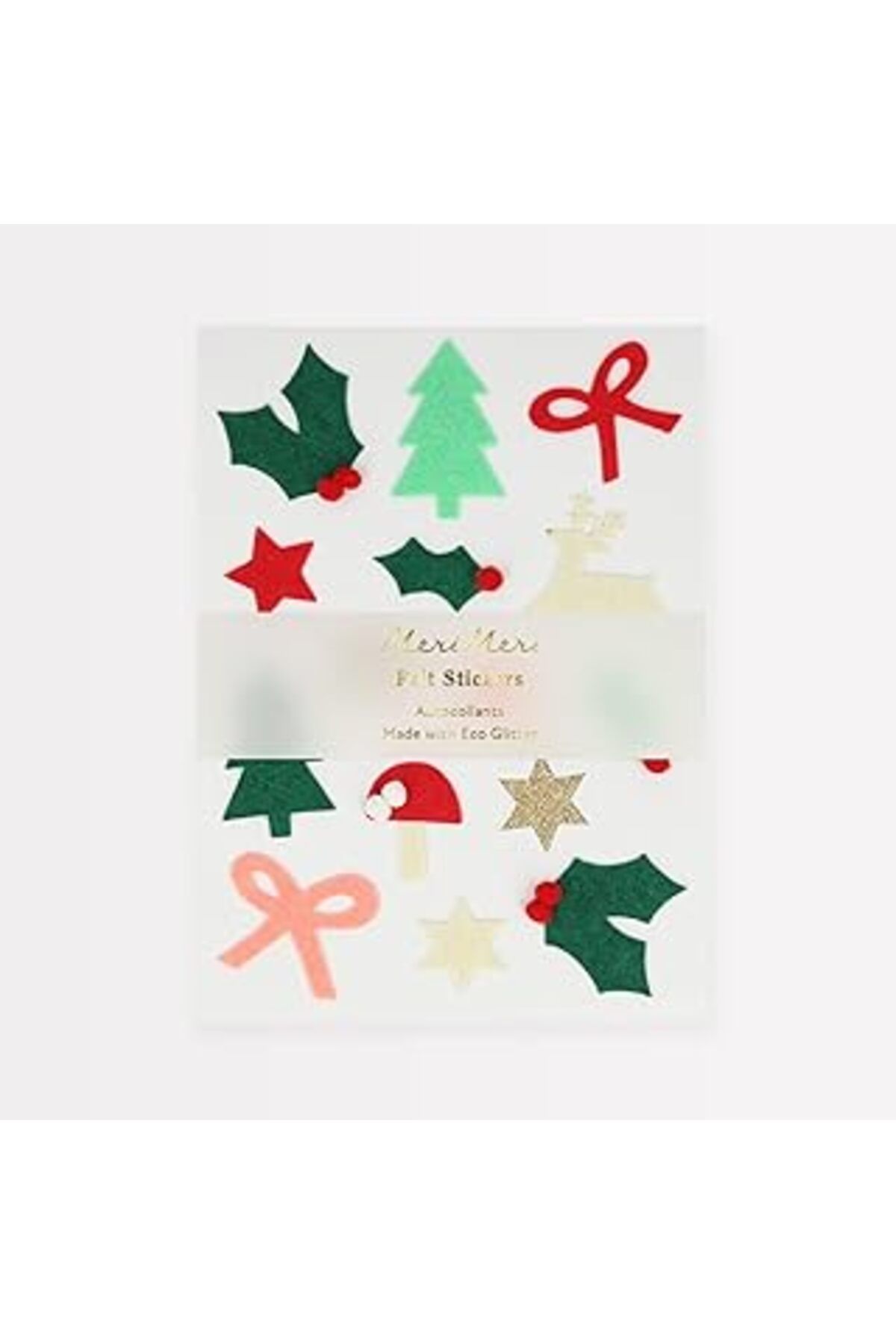 Karachil Meri Meri - Felt Christmas Icon Stickers - Yeni Yıl Motifli Çıkartmalar (4'Lü)