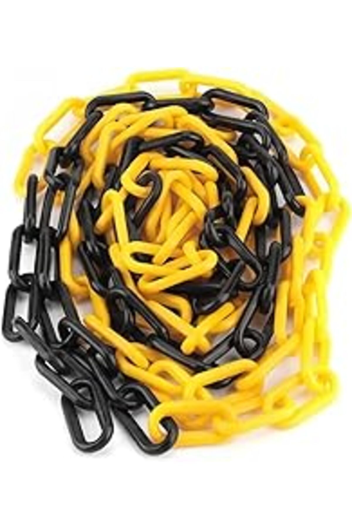Qedii Lorex 8Mm Plastik Trafik Zinciri, Sarı Siyah (25 Metre)