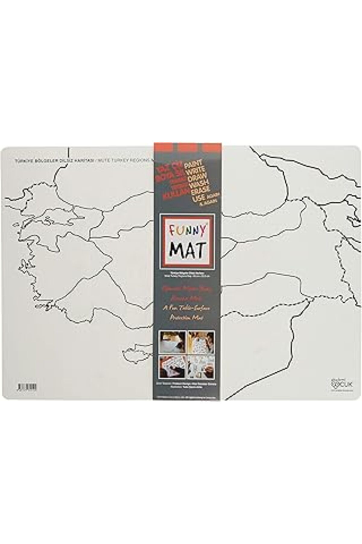 Pazarcan Akademi Çocuk Funny Mat Türkiye Bölgeler Dilsiz Haritası