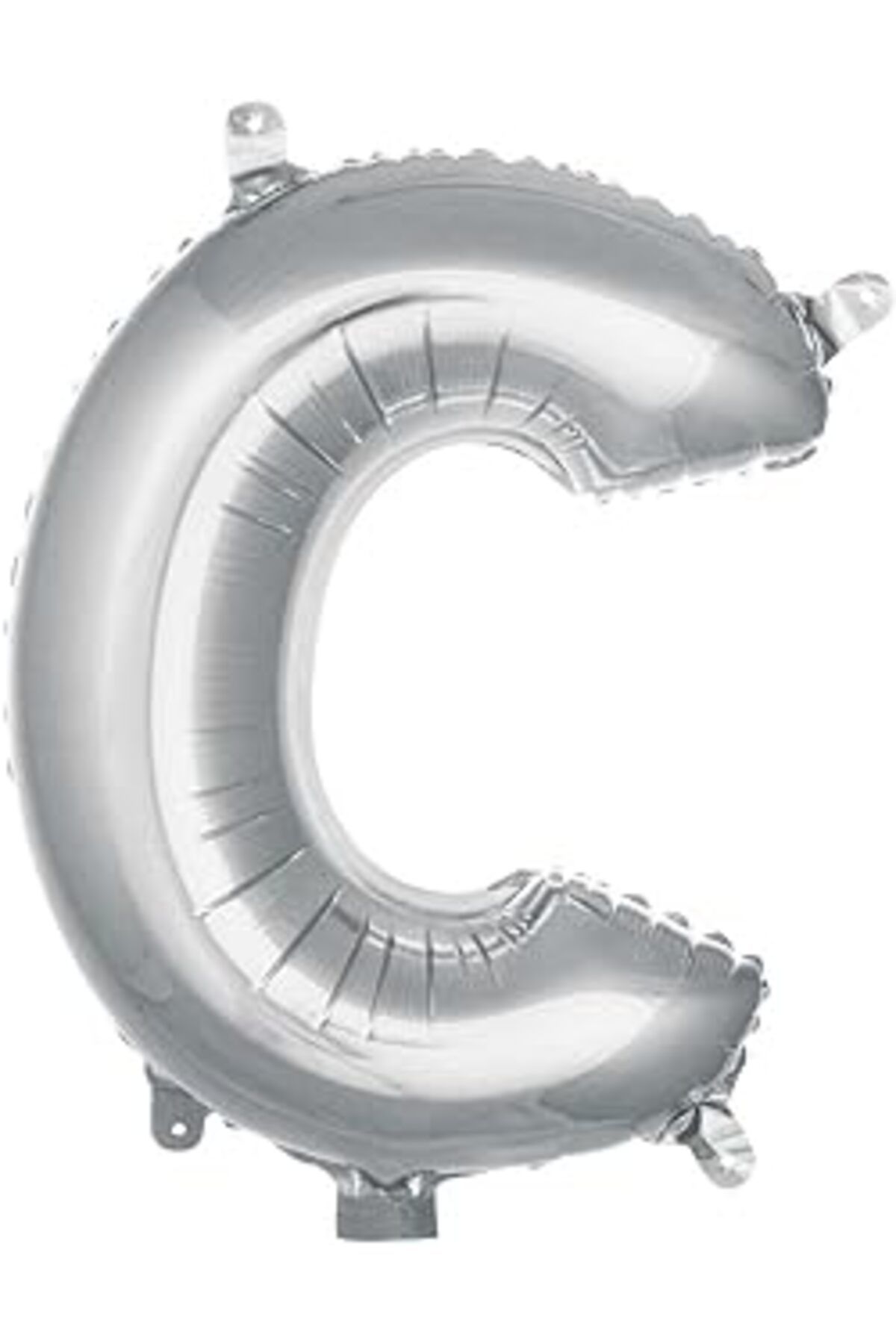 Karachil Parti Vitrini C Harfi 16 İnç Gümüş Renk Folyo Balon 36 Cm (Gümüş)