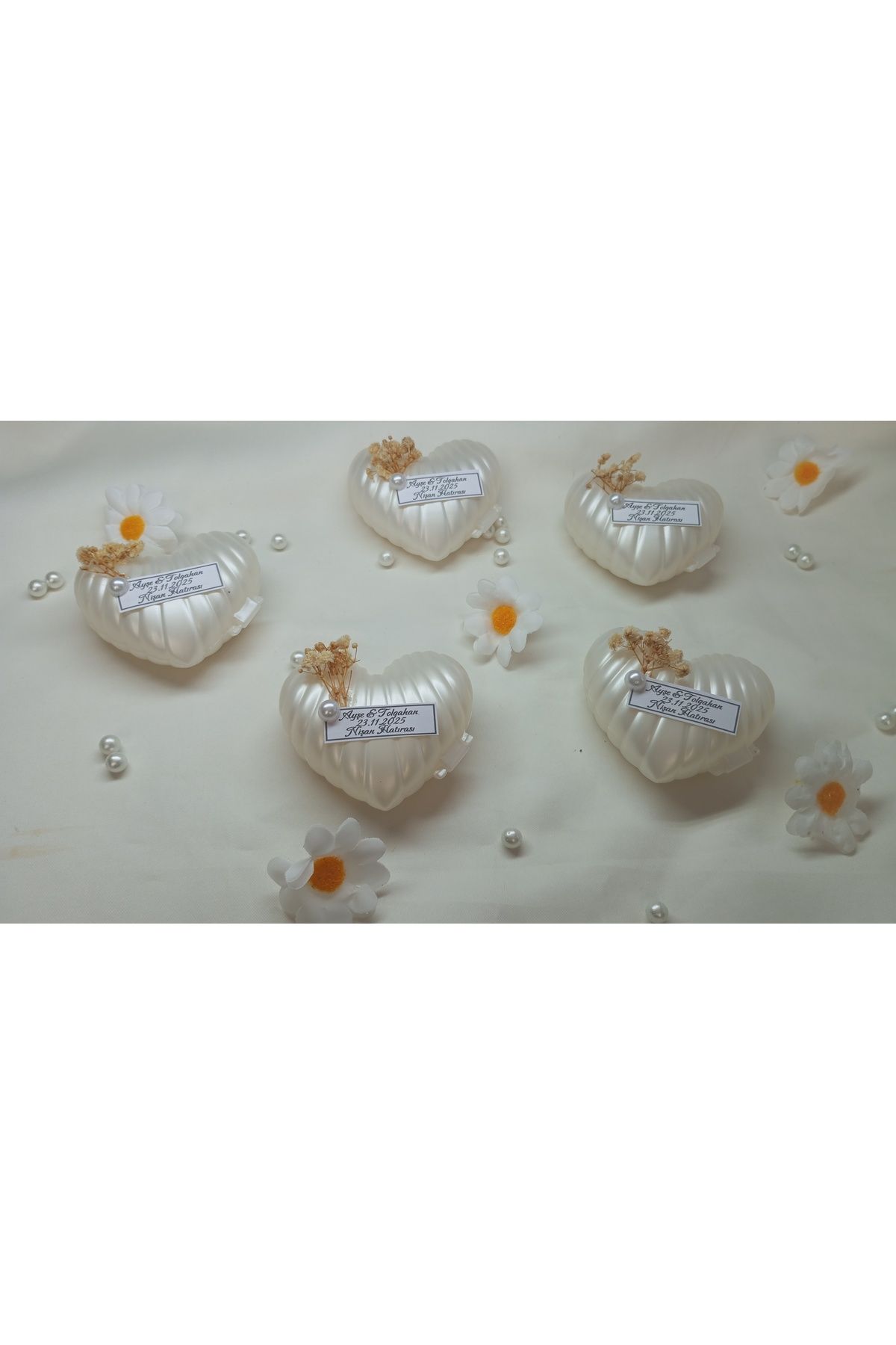 PERFECT HOBBY Kalp Istiridye Mum; Düğün, Nişan, Nikah, Söz, Kına, Sünnet, Mevlit, Doğum Günü (10ADET)