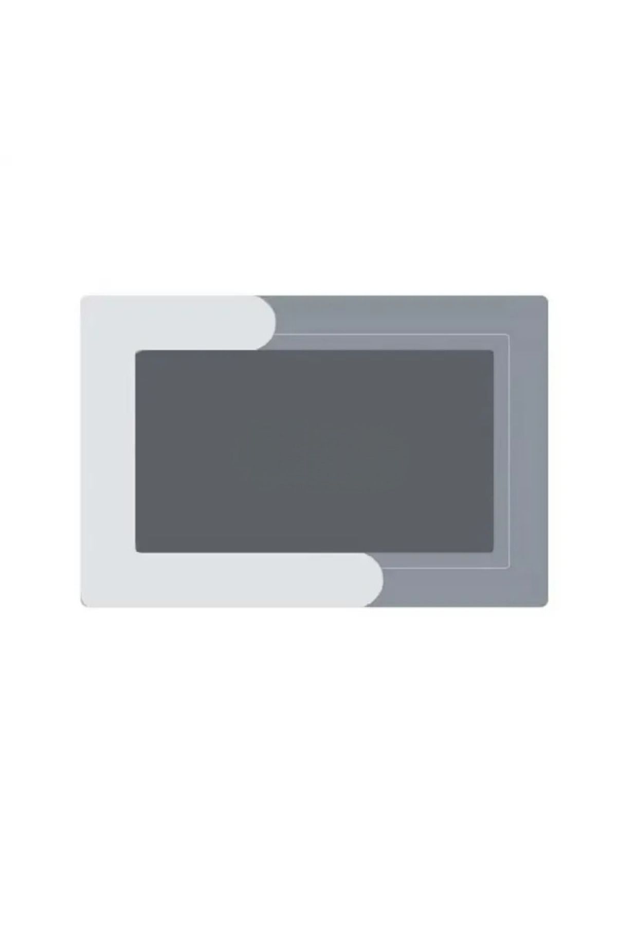 MAİN SHOP Şık Tasarım Su Emici Banyo Lavabo Tuvalet Kaymaz Tabanlı Kare Paspas 38x58 cm Yazısız Model M-60