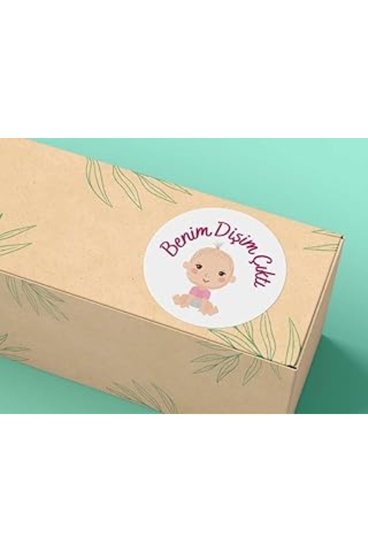 Karachil Diş Buğdayı Kız Bebek Pembe Benim Dişim Çıktı Sticker Yuvarlak Mat Etiket 4 Cm Bebek Partisi (40 Ad