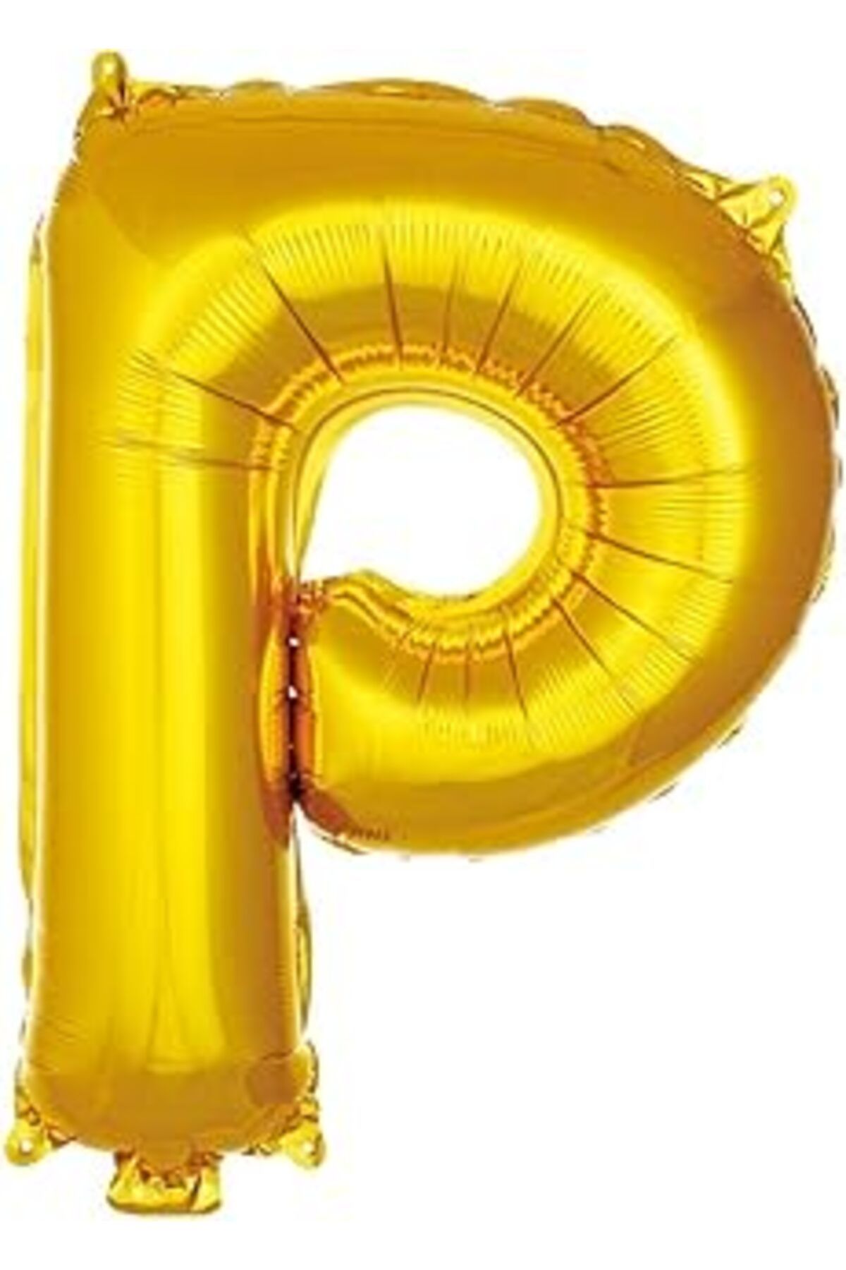 Karachil Parti Vitrini P Harfi 16 İnç Gold Renk Folyo Balon 36 Cm (Altın)