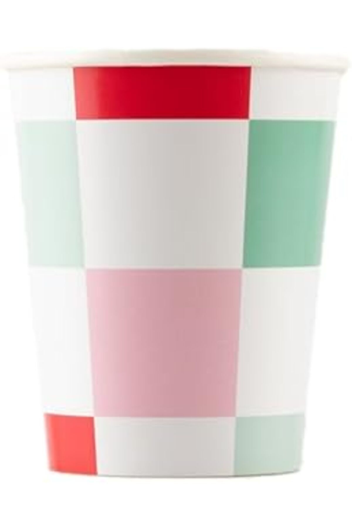 Pazarcan Meri Meri - Multi Check Cups - Kareli Bardaklar (8'Li)