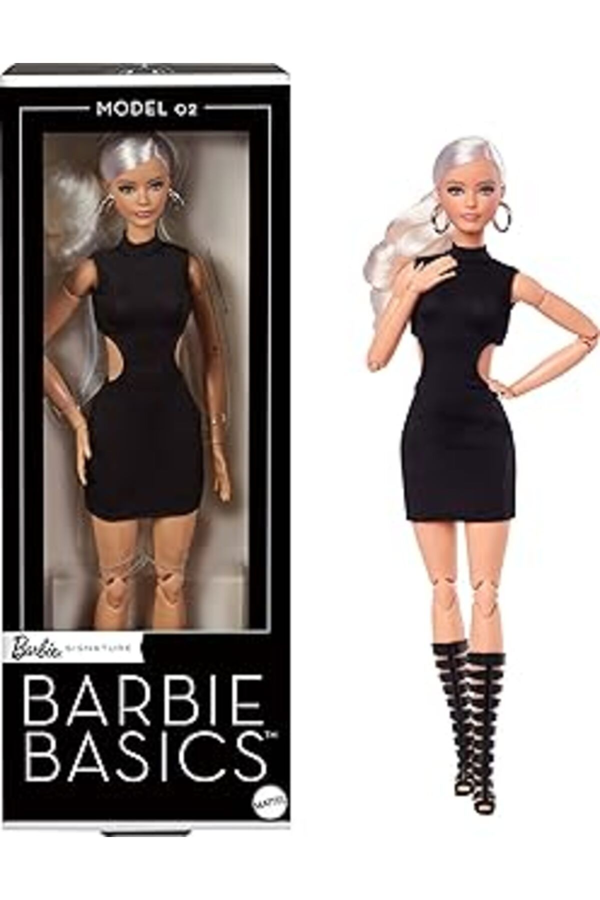 Karachil Barbie Basics™ İkonik Koleksiyon Bebekler - Sarışın Barbie Basics Koleksiyona Uygun Bebek, Siyah El