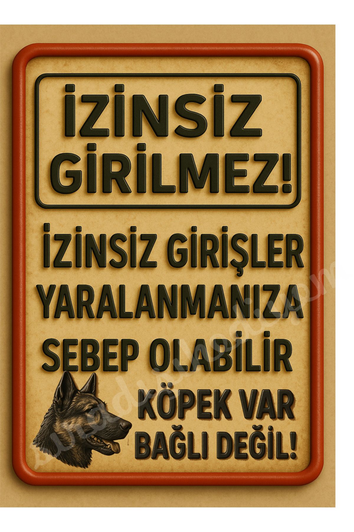 sıradışıhediyem METAL İZİNSİZ GİRİLMEZ UYARI LEVHASI 20X15CM A5 EBATINDA