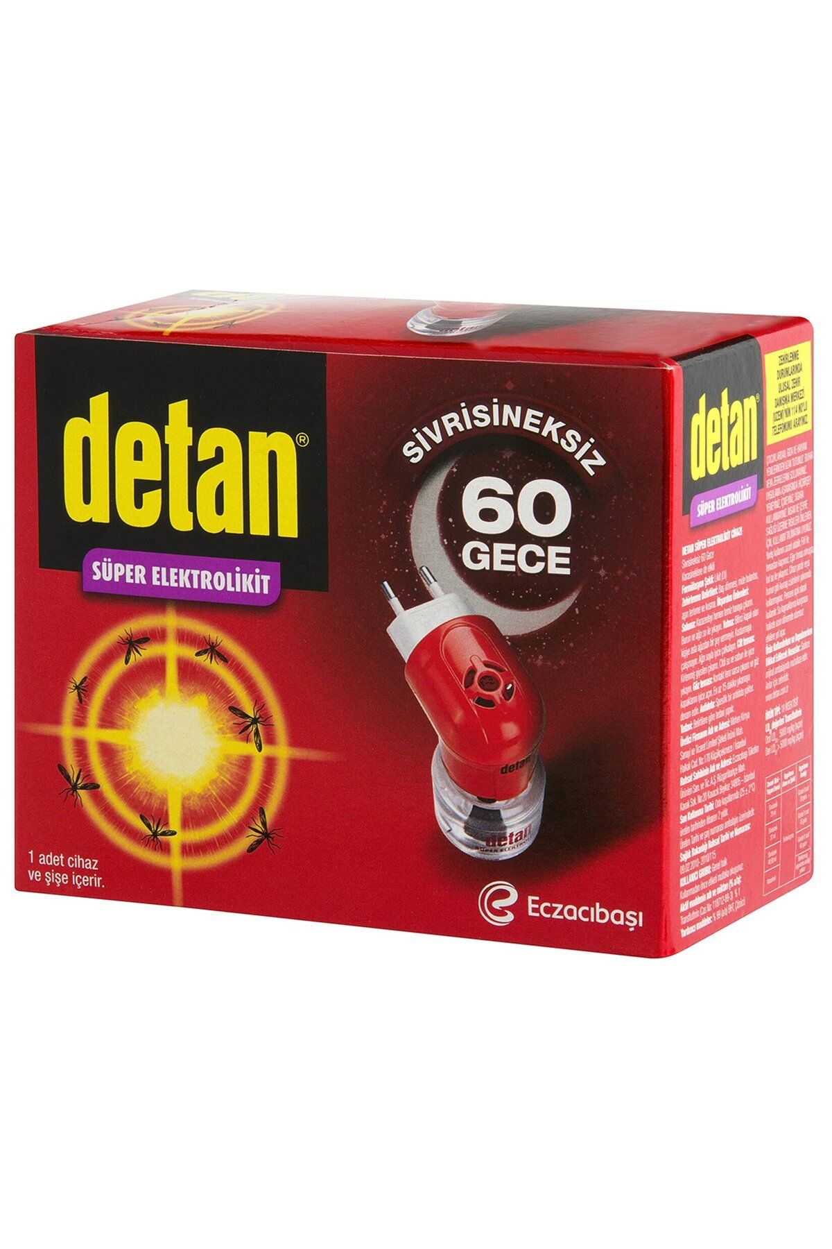 Detan 60 Gece Elektrolikit Cihaz + Yedek Tüp