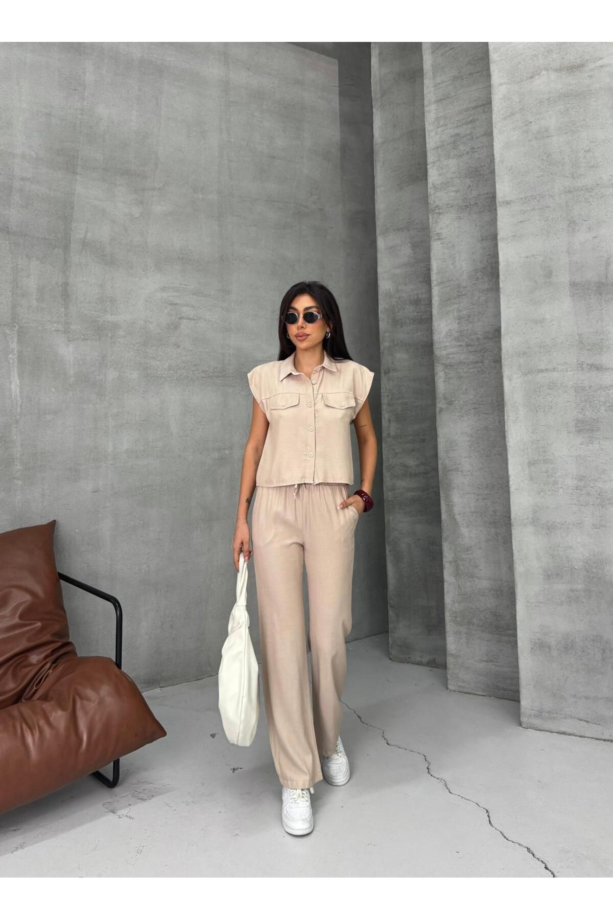 Store CROP Gömlek Takım