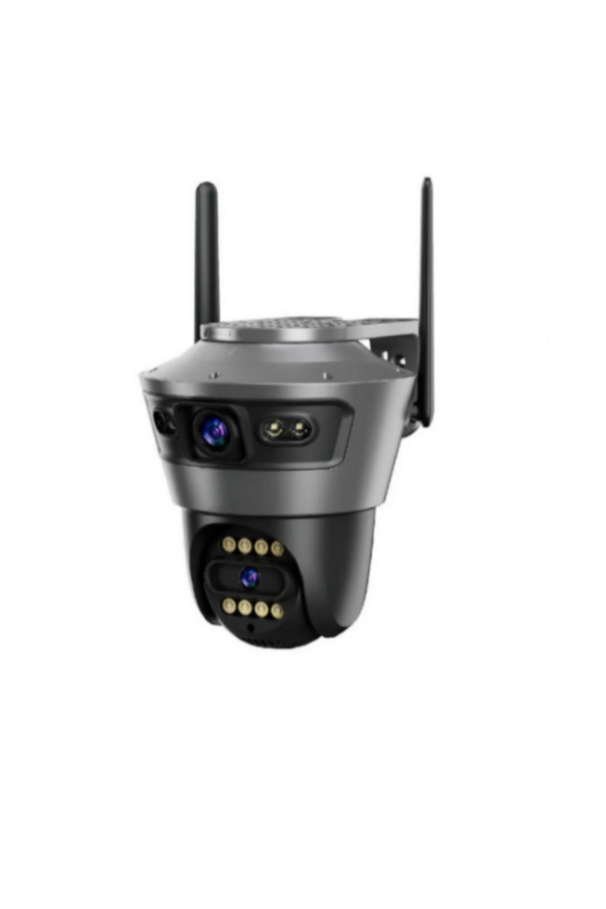 TEKNOCEP Enshal 4 Mp 4K Ultra Hd Alarmlı Suya Dayanıklı Çift Lensli 2.4 G İp Dış Mekan Güvenlik Kamerası