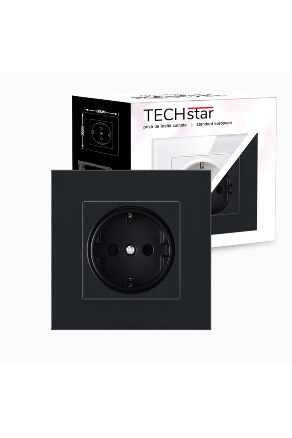 TECHSTAR-® Pc1 Socket, Single, Black Color, Polycarbonate, 16a 3