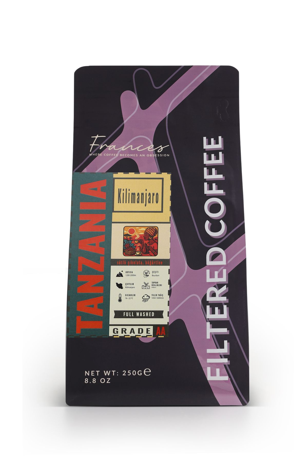 FRANCES Tanzania Kilimanjaro Çekirdek Filtre Kahve 250g