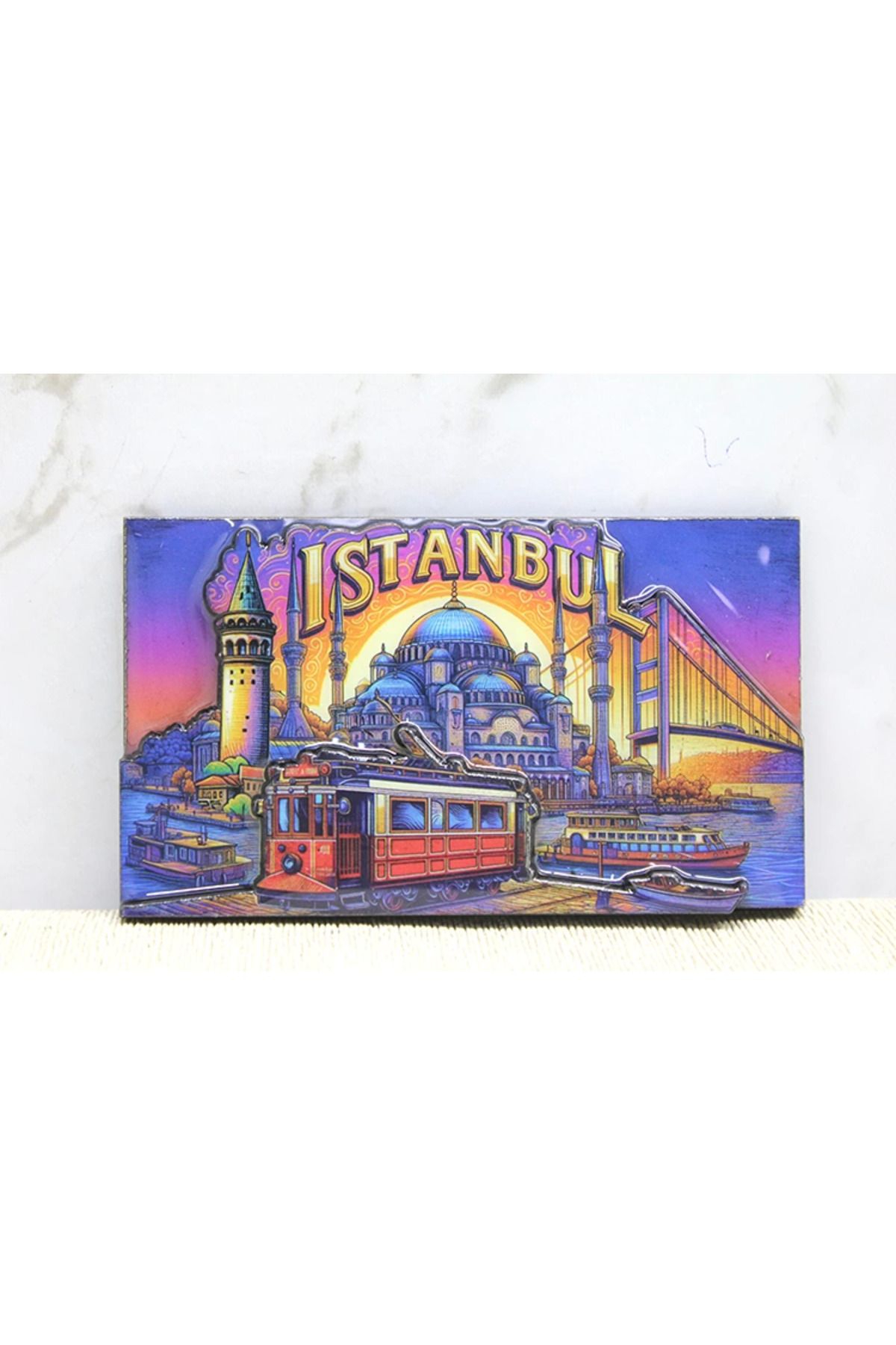 YNT İthalat Ahşap İstanbul Temalı Magnet Alk4363