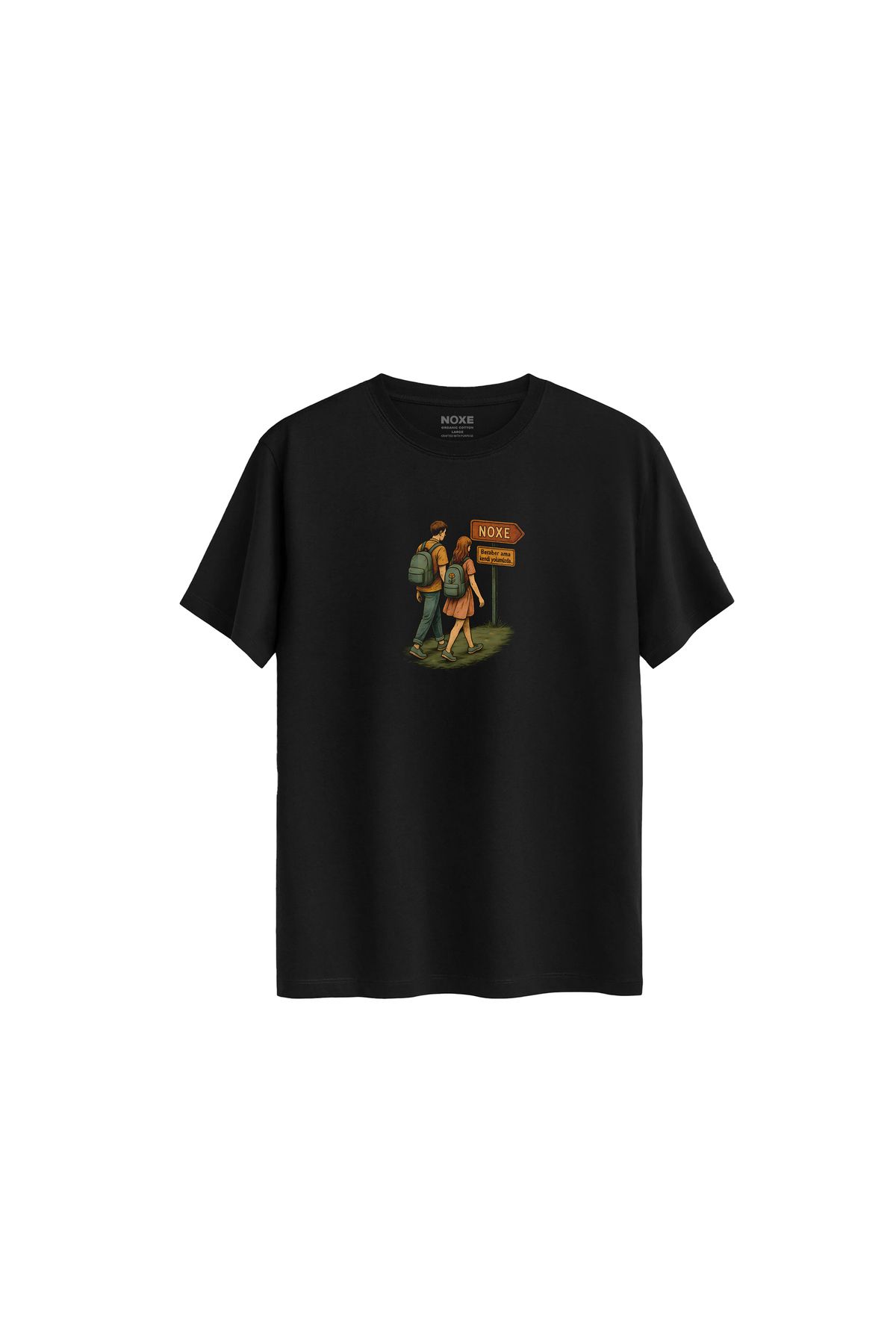 NOXE CLUB Tandem Regular Siyah T-Shirt