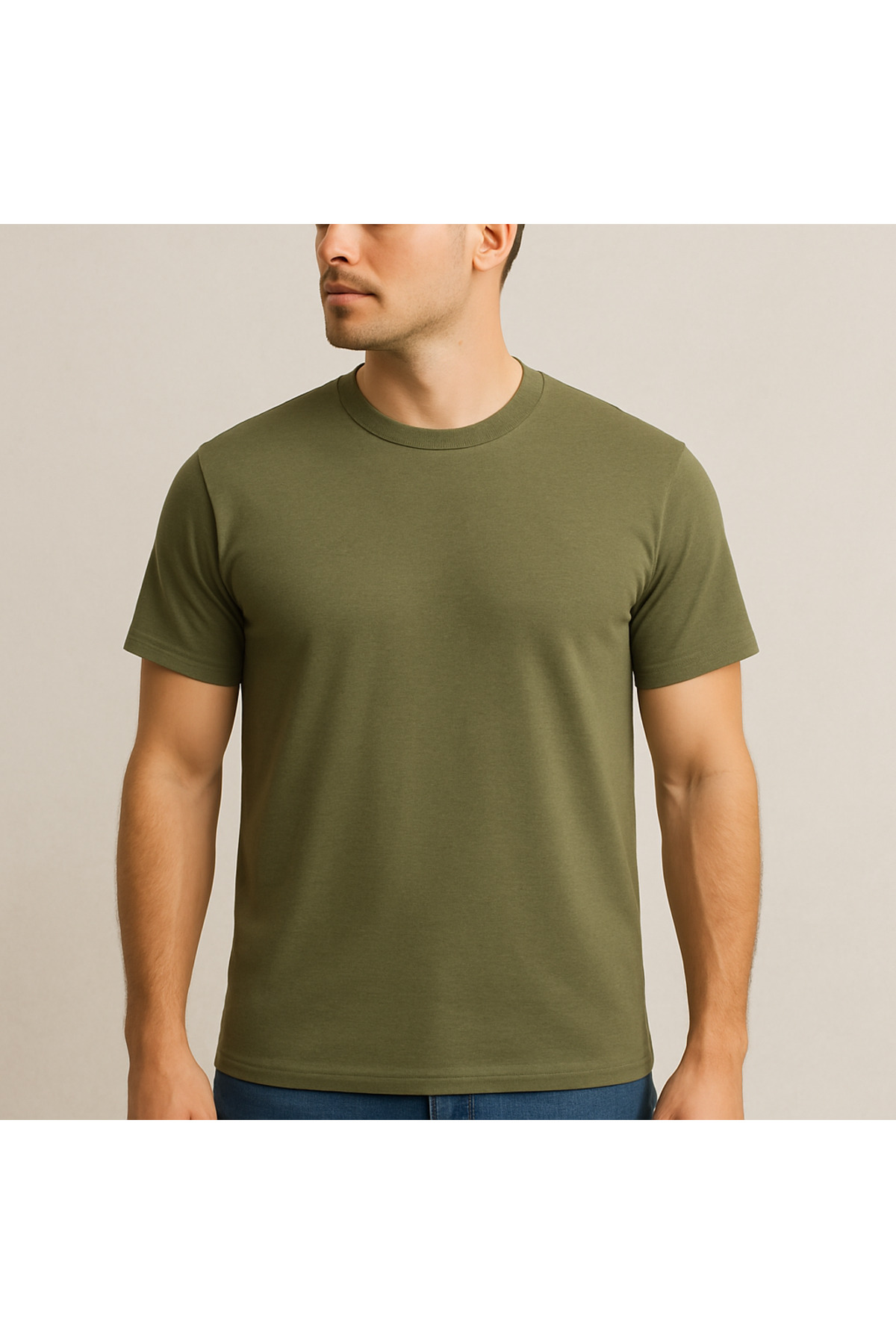 Haki Erkek Baskılı Tshirt