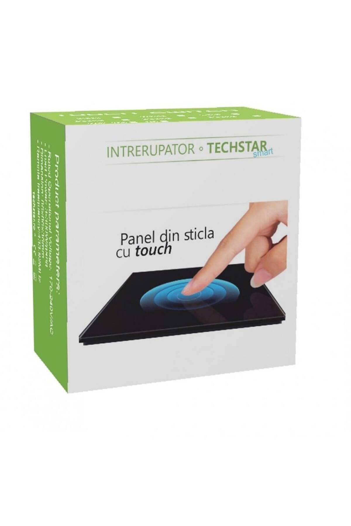 TECHSTAR-Întrerupător tactil ®, sticlă securizată, design modern, iluminare LED, monofazat, auriu 2
