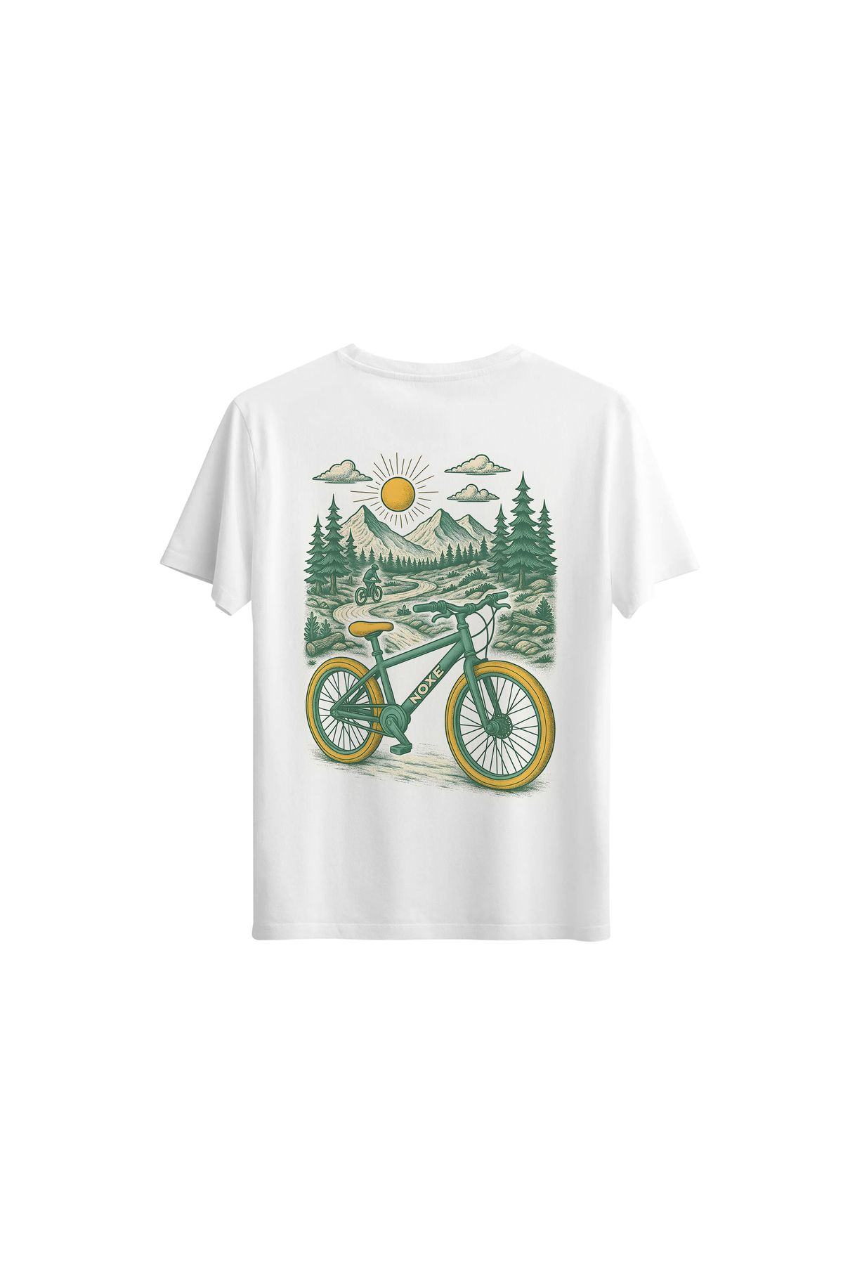 NOXE CLUB Ride Back Regular Beyaz T-Shirt