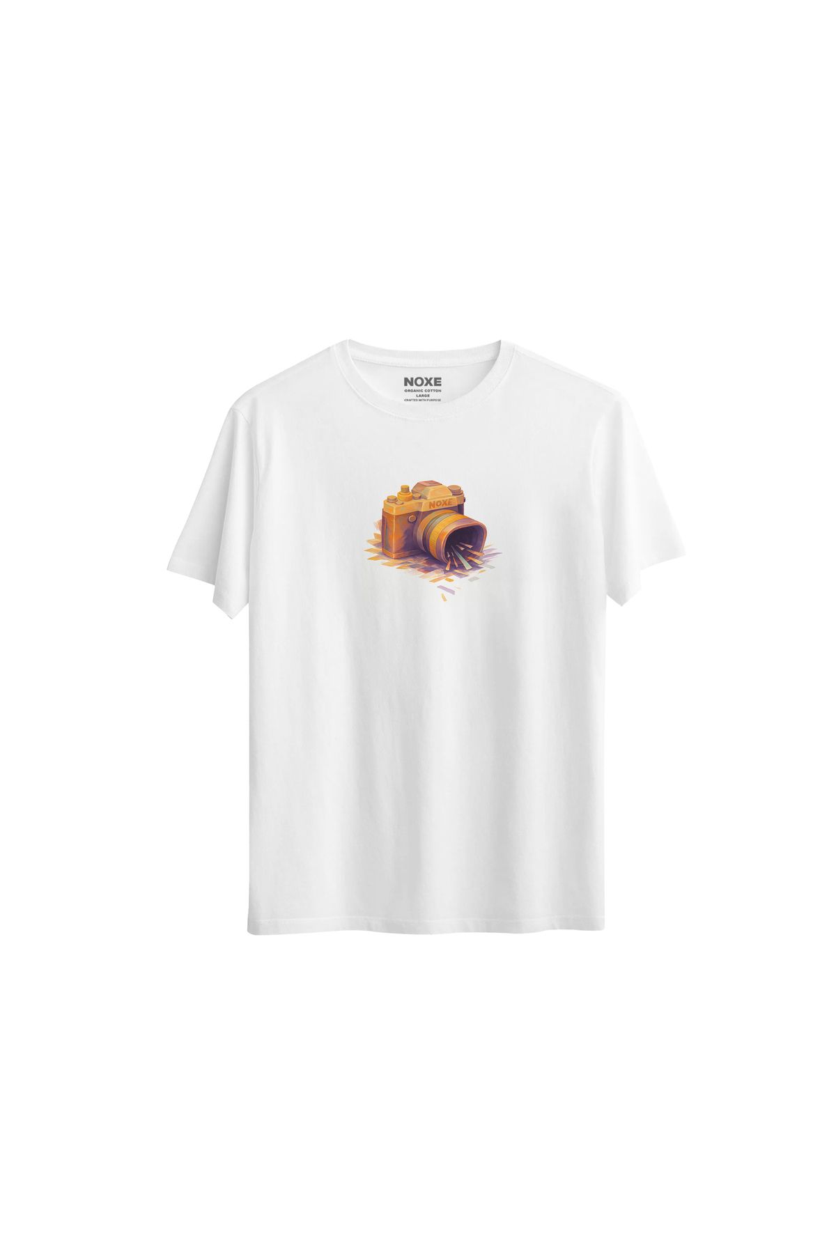 NOXE CLUB Shuttered Regular Beyaz T-Shirt