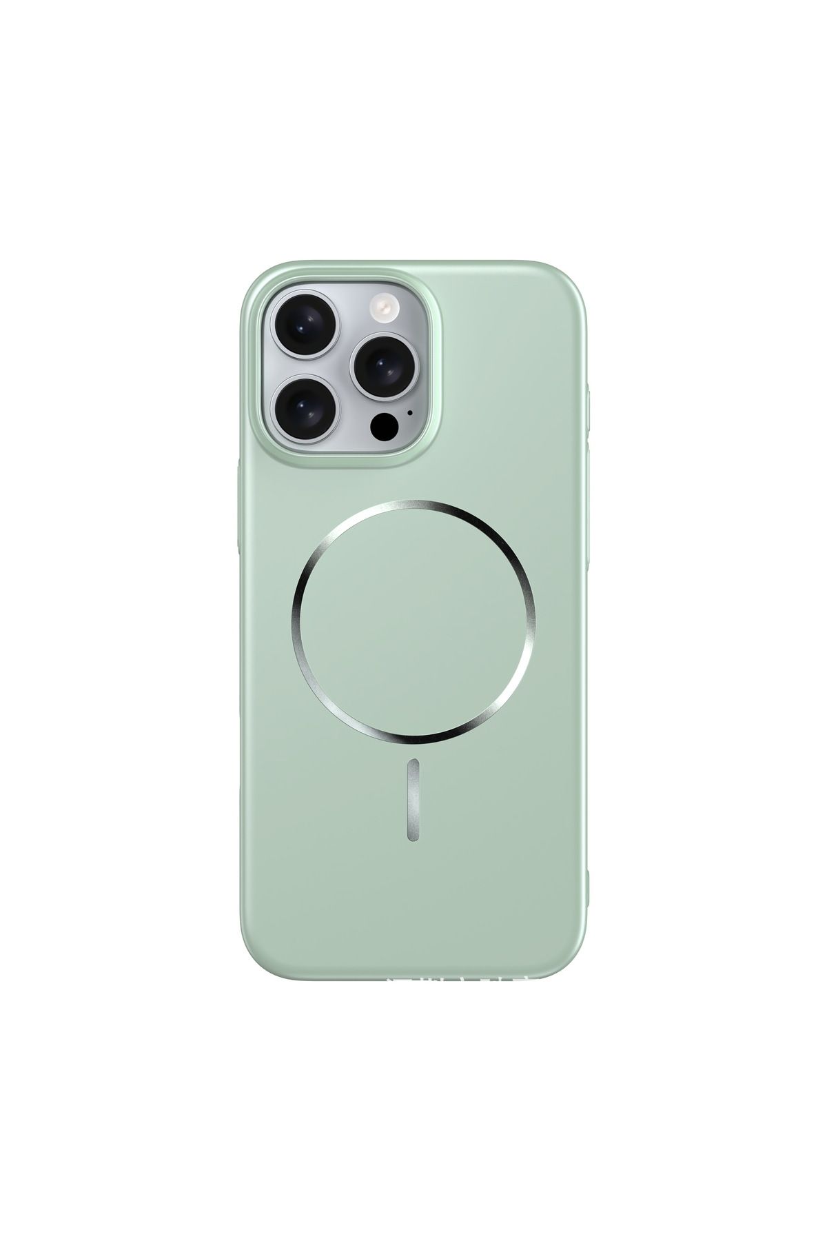 Deppo Trend iPhone 15 Pro Max Uyumlu Magsafe Kılıf Sert Mat Koruyucu Kablosuz Şarj Destekli Arka Kapak