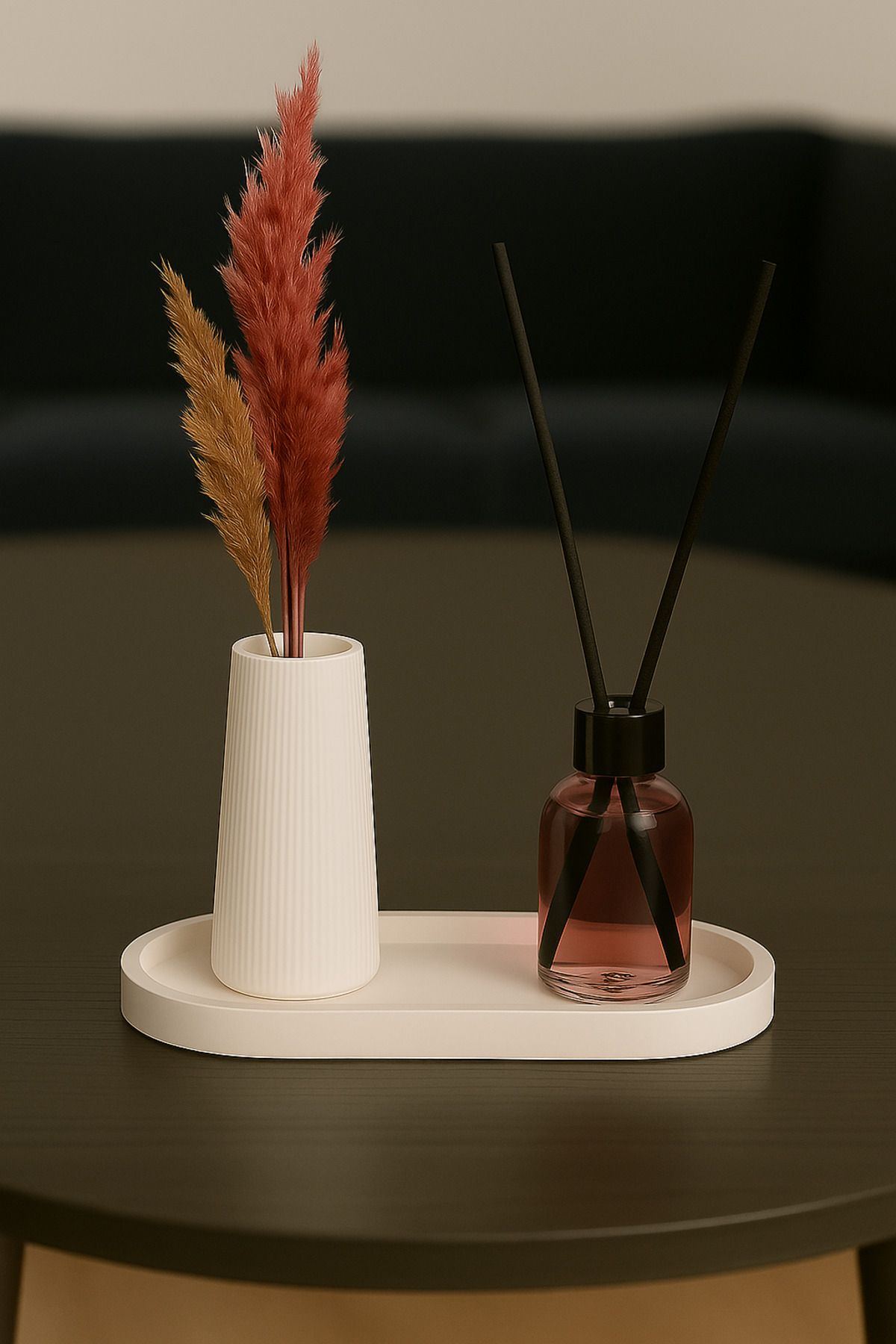 Store 🌾 PAMPAS & KOKULU MİNİMAL SET+3 ADET PAMPAS+50ML JAPON KİRAZ ÇİÇEĞİ ODA KOKUSU